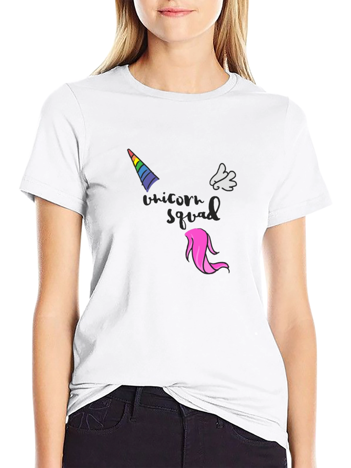 Unicorn Squad Black Graphic T-Shirt