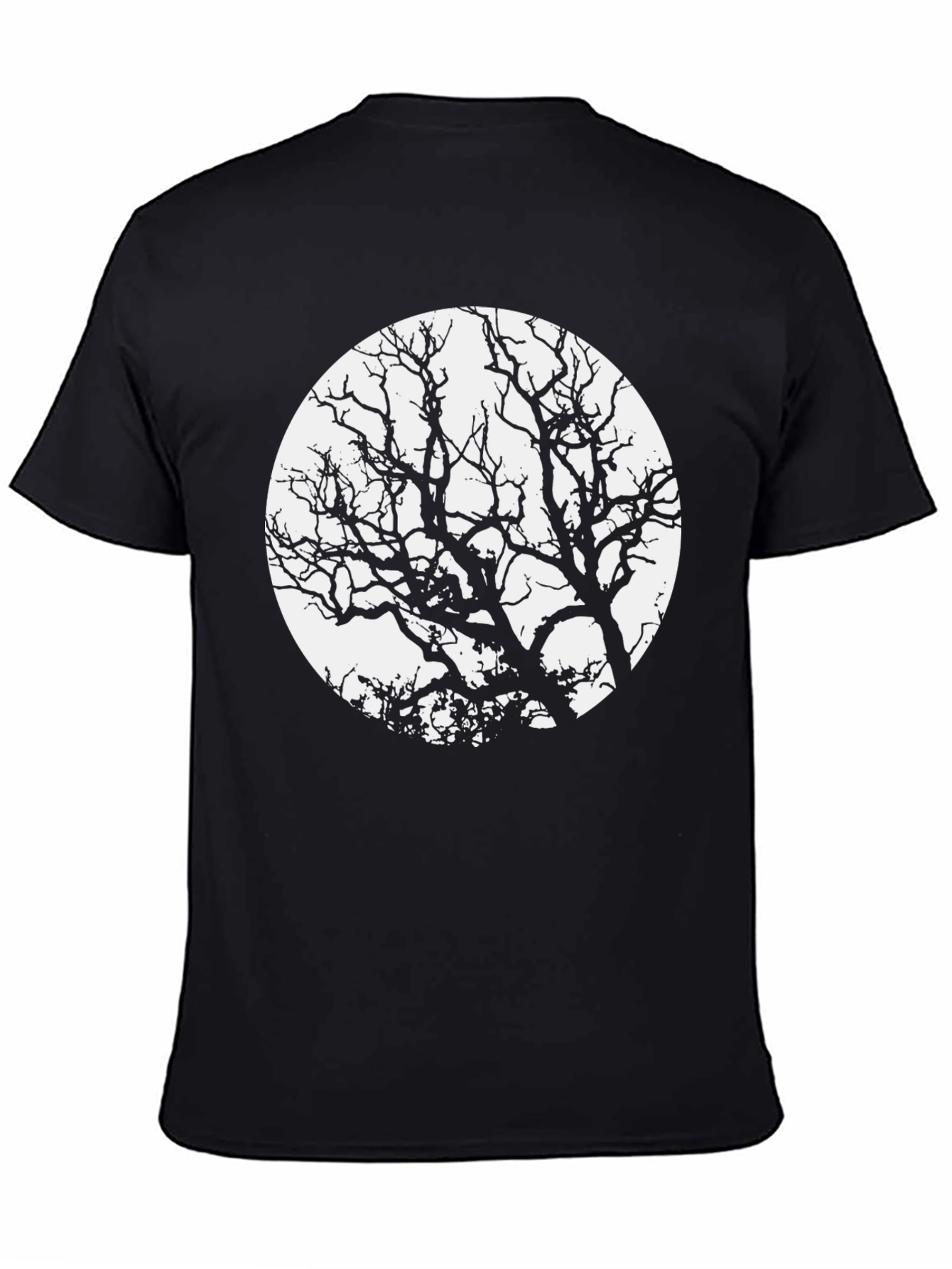 Tree Silhouette Graphic Tee - Black