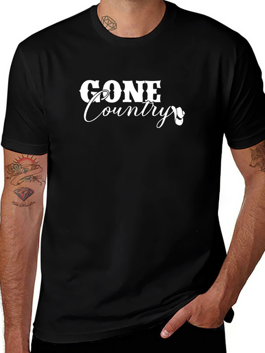 Gone Country Black Graphic Tee Shirt