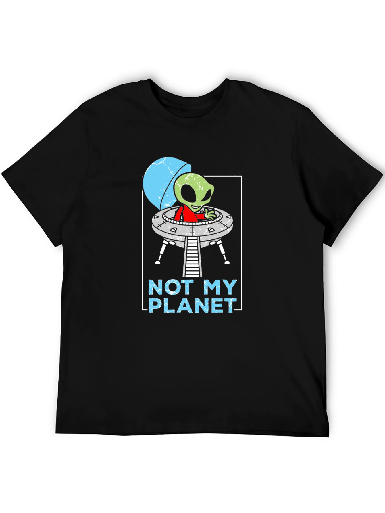 Not My Planet Alien UFO Graphic T-Shirt