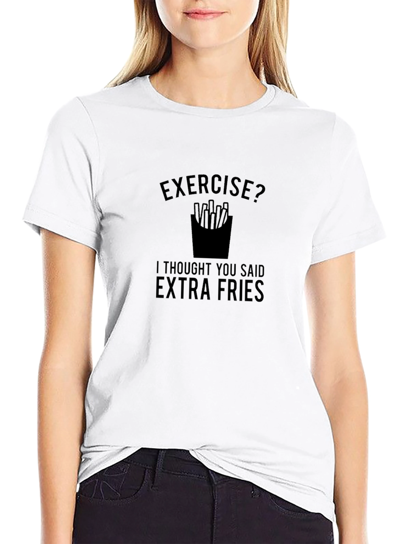 Extra Fries Graphic T-Shirt - Funny Foodie Tee