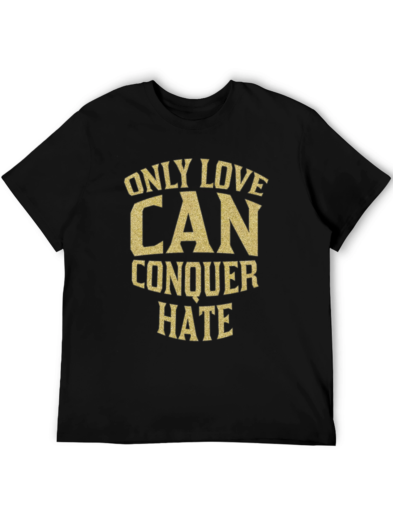 Love Conquers Hate Black Graphic Tee