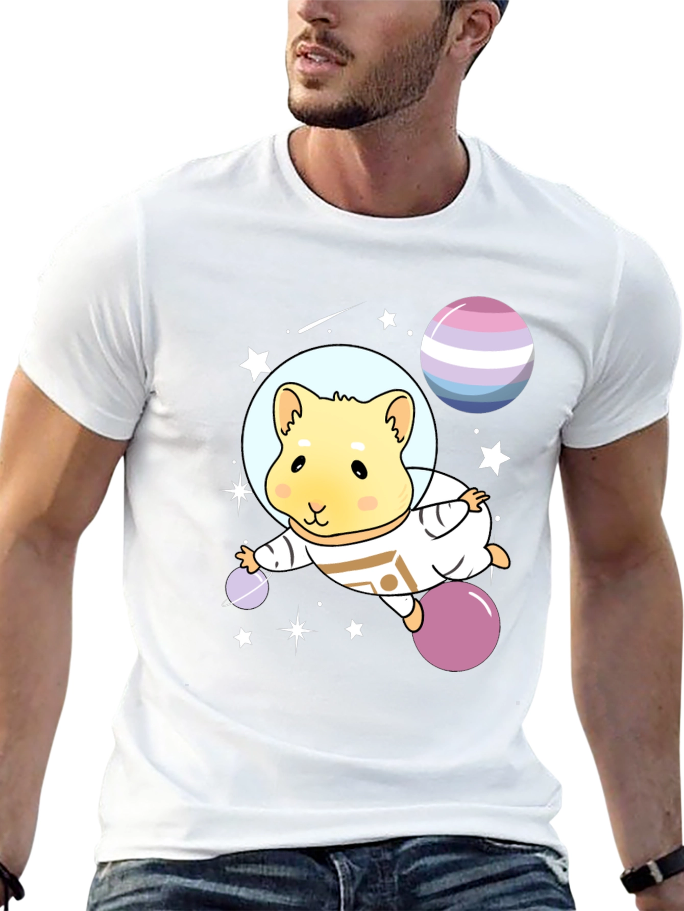 Astronaut Hamster Graphic Tee