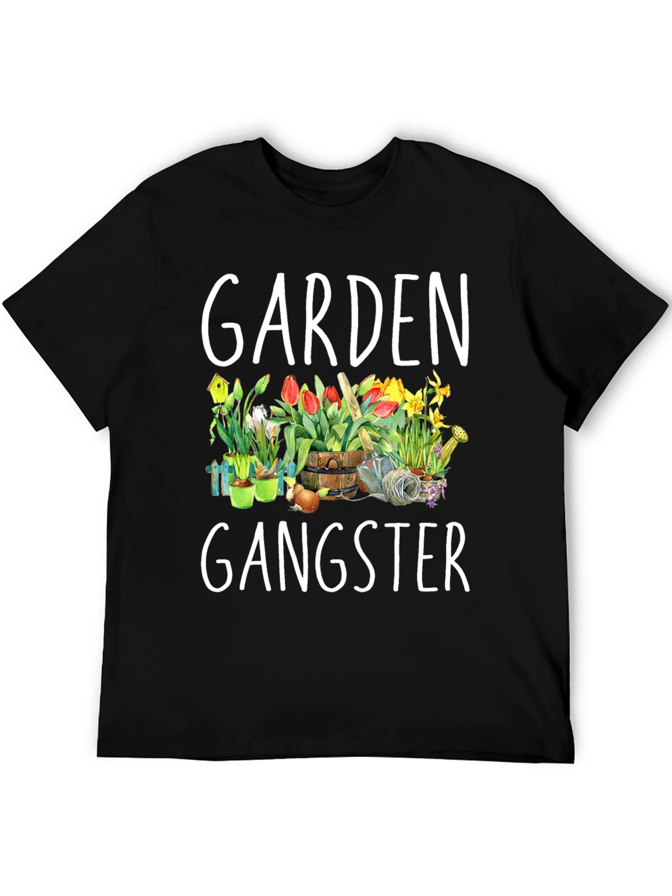 Garden Gangster T-Shirt - Floral Design