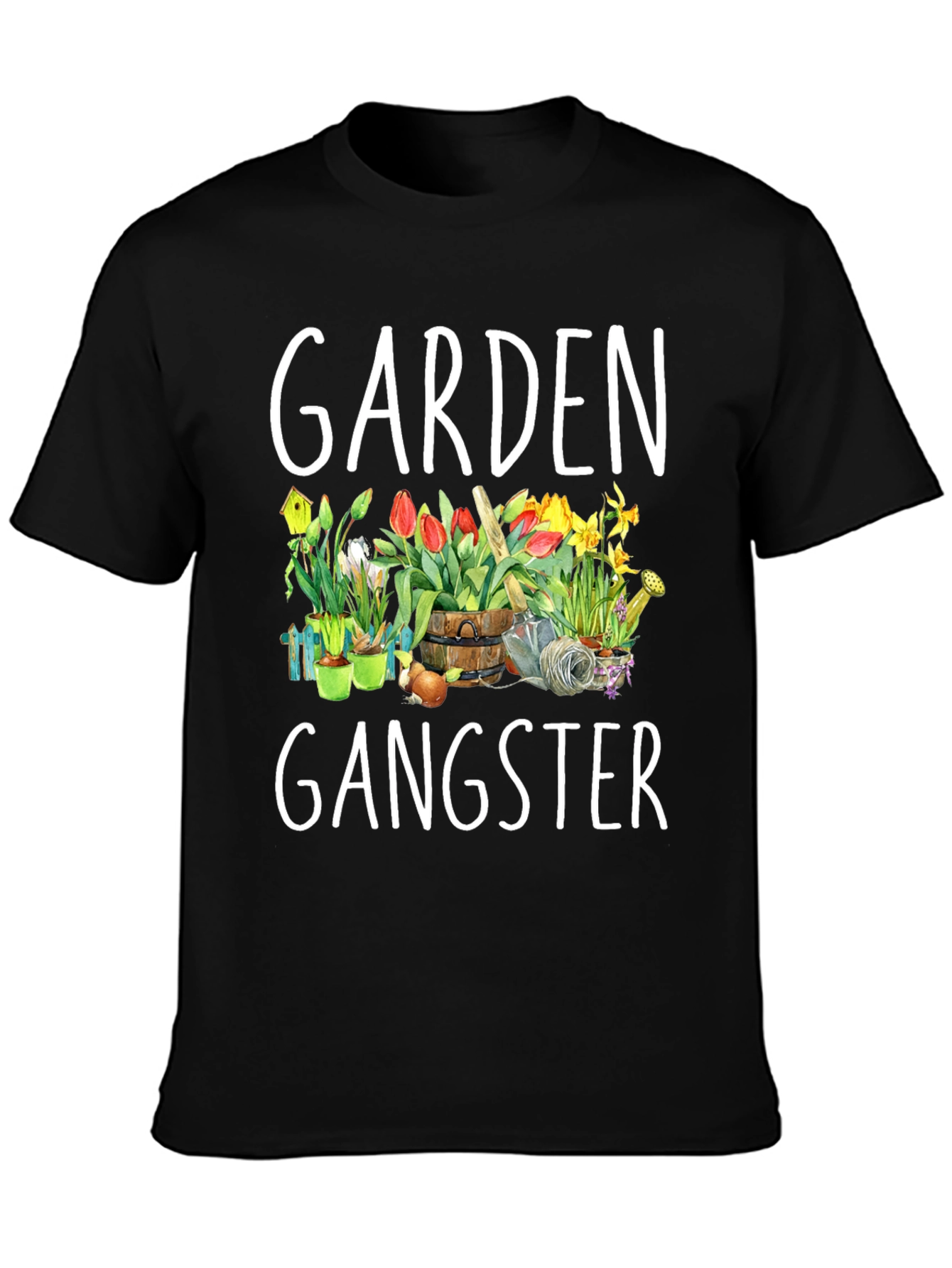 Garden Gangster T-Shirt - Floral Design
