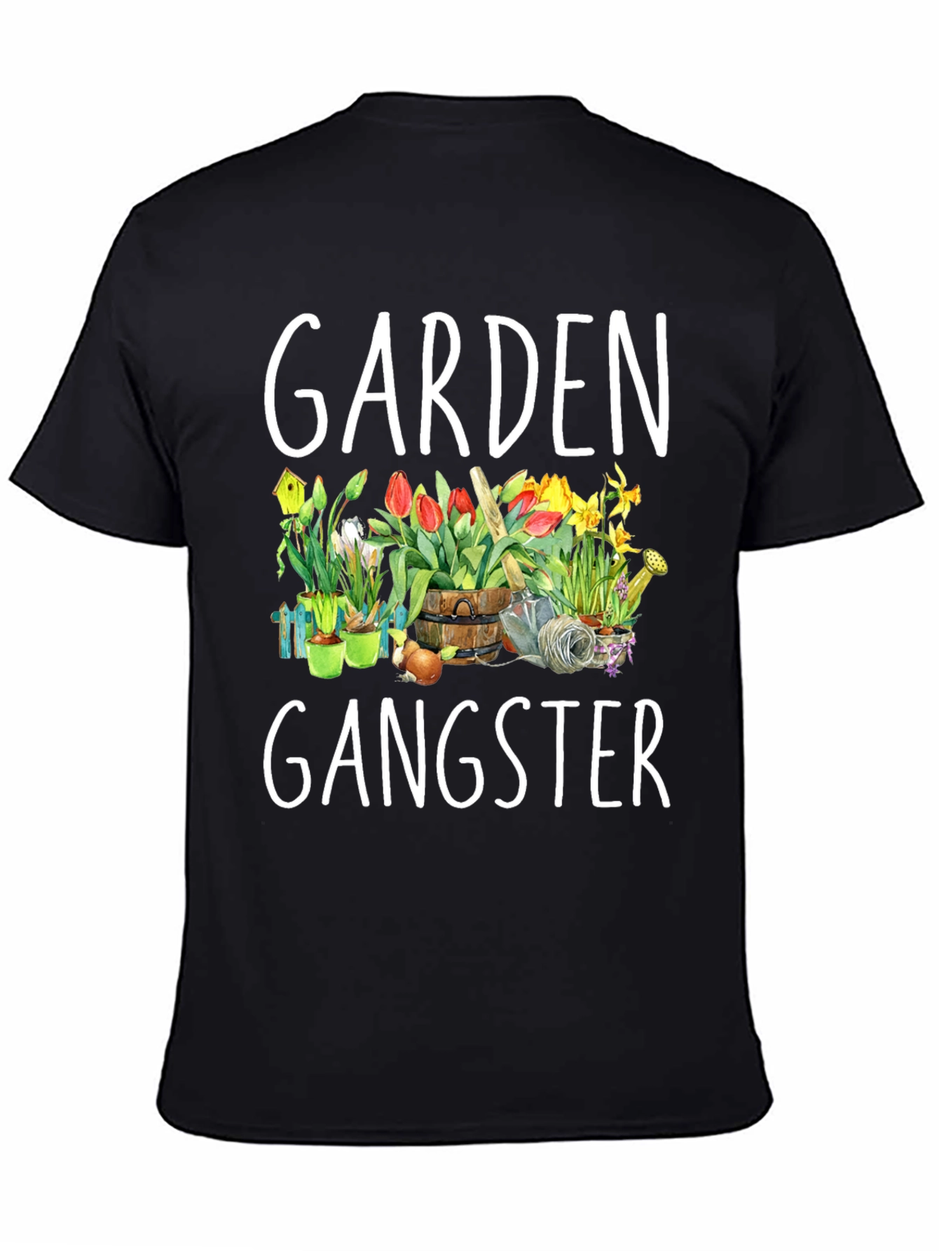 Garden Gangster T-Shirt - Floral Design