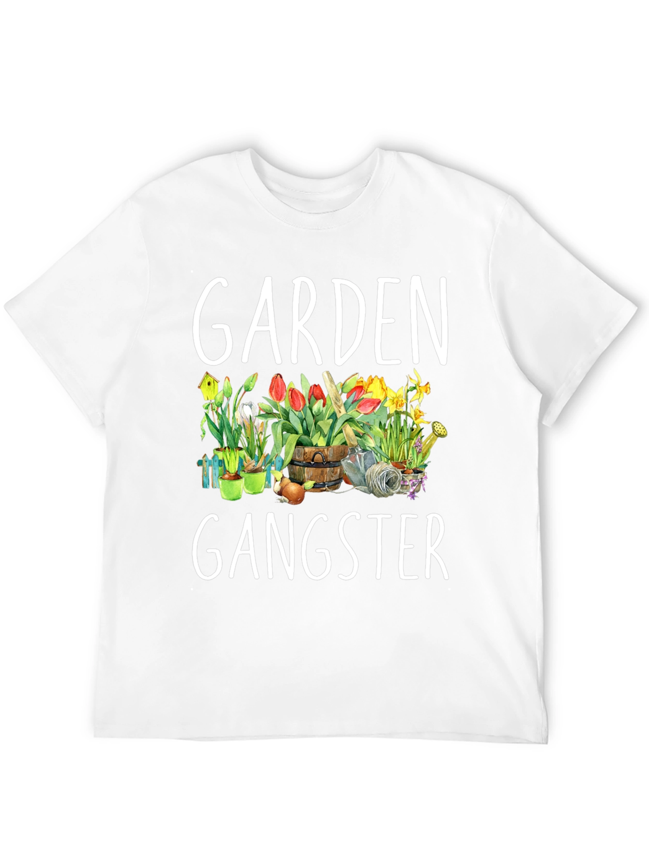 Garden Gangster T-Shirt - Floral Design