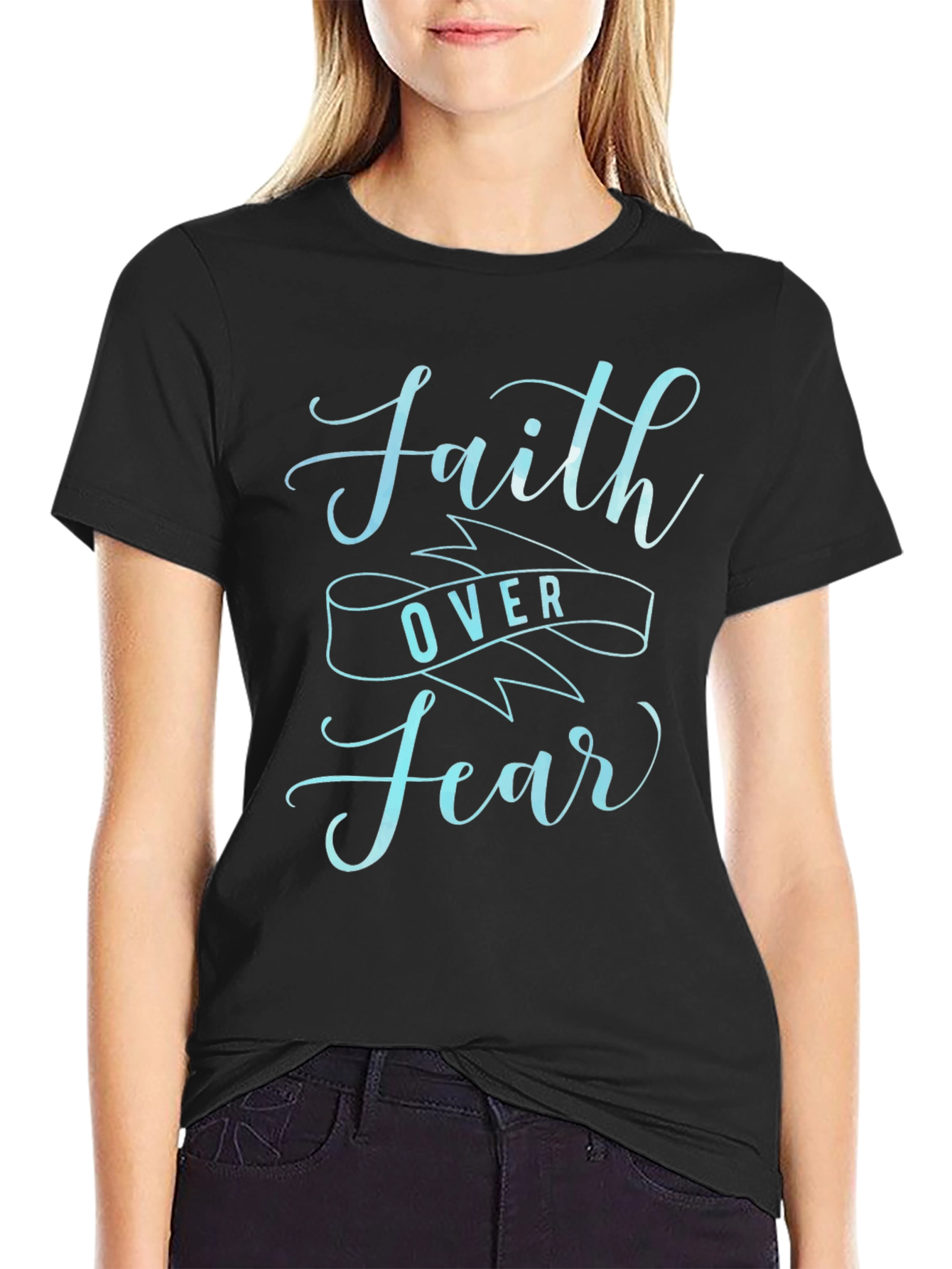Faith Over Fear T-Shirt - Inspirational Graphic Tee