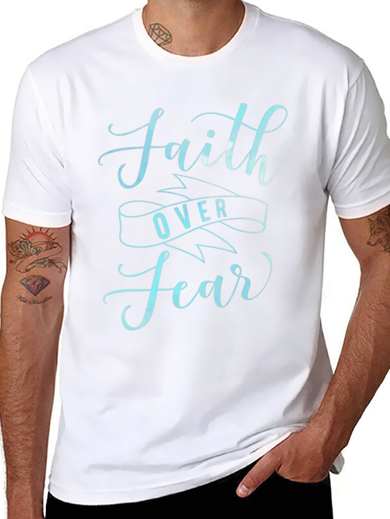 Faith Over Fear T-Shirt - Inspirational Graphic Tee