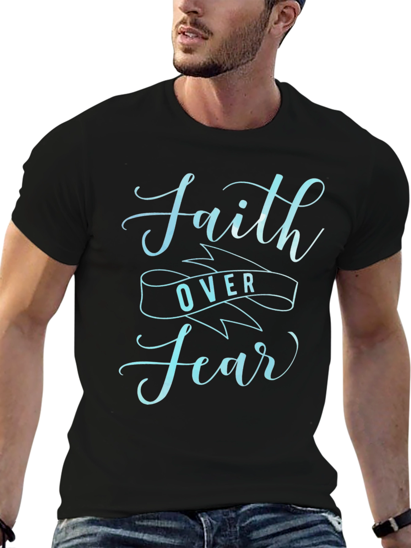 Faith Over Fear T-Shirt - Inspirational Graphic Tee