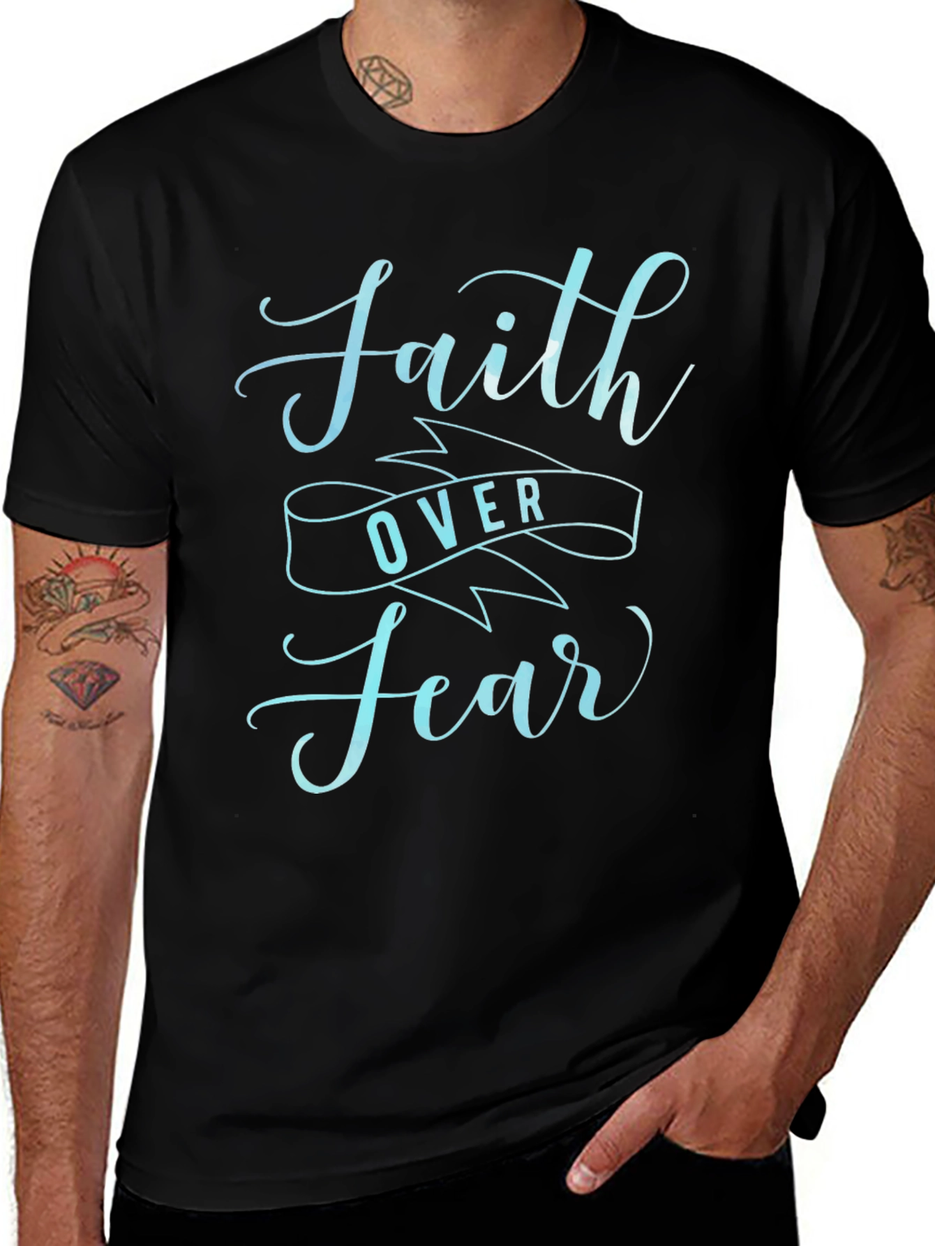 Faith Over Fear T-Shirt - Inspirational Graphic Tee