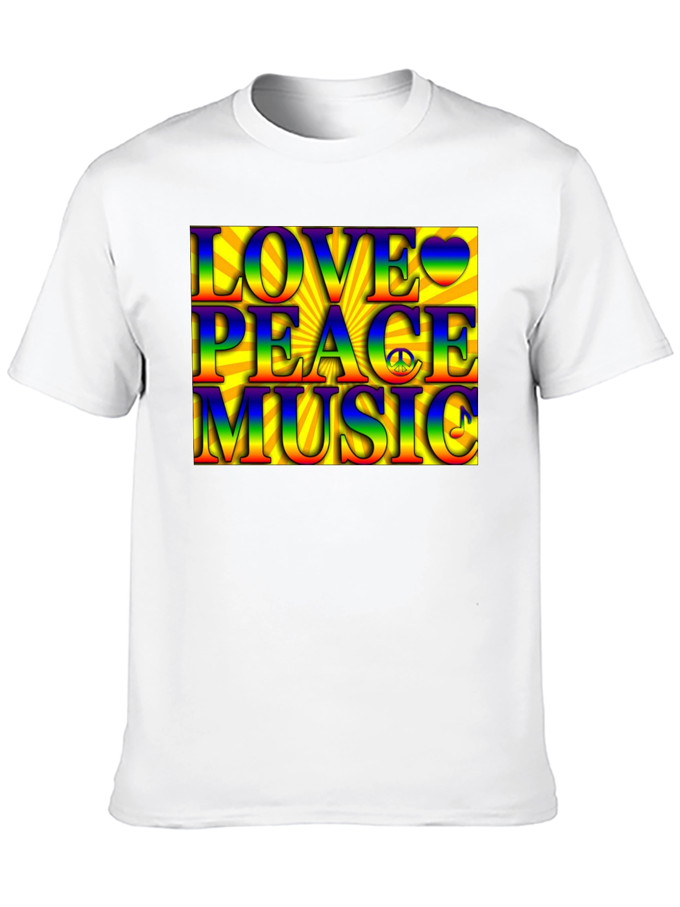Love Peace Music Rainbow T-Shirt