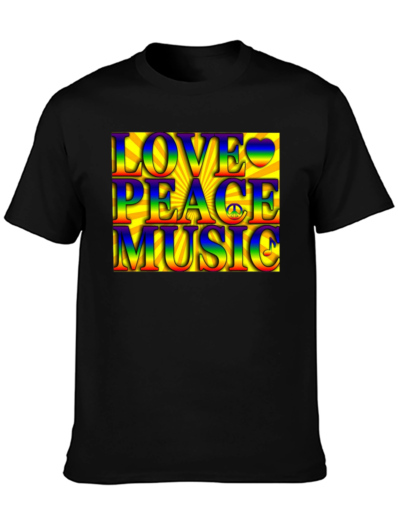 Love Peace Music Rainbow T-Shirt