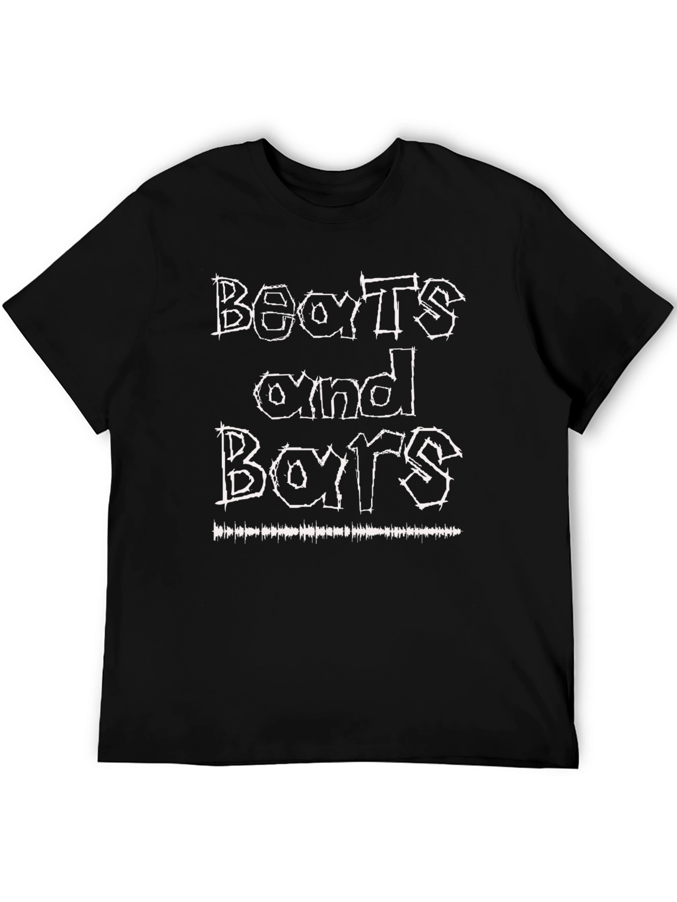 Beats and Bars Graphic Tee - Black Cotton T-Shirt