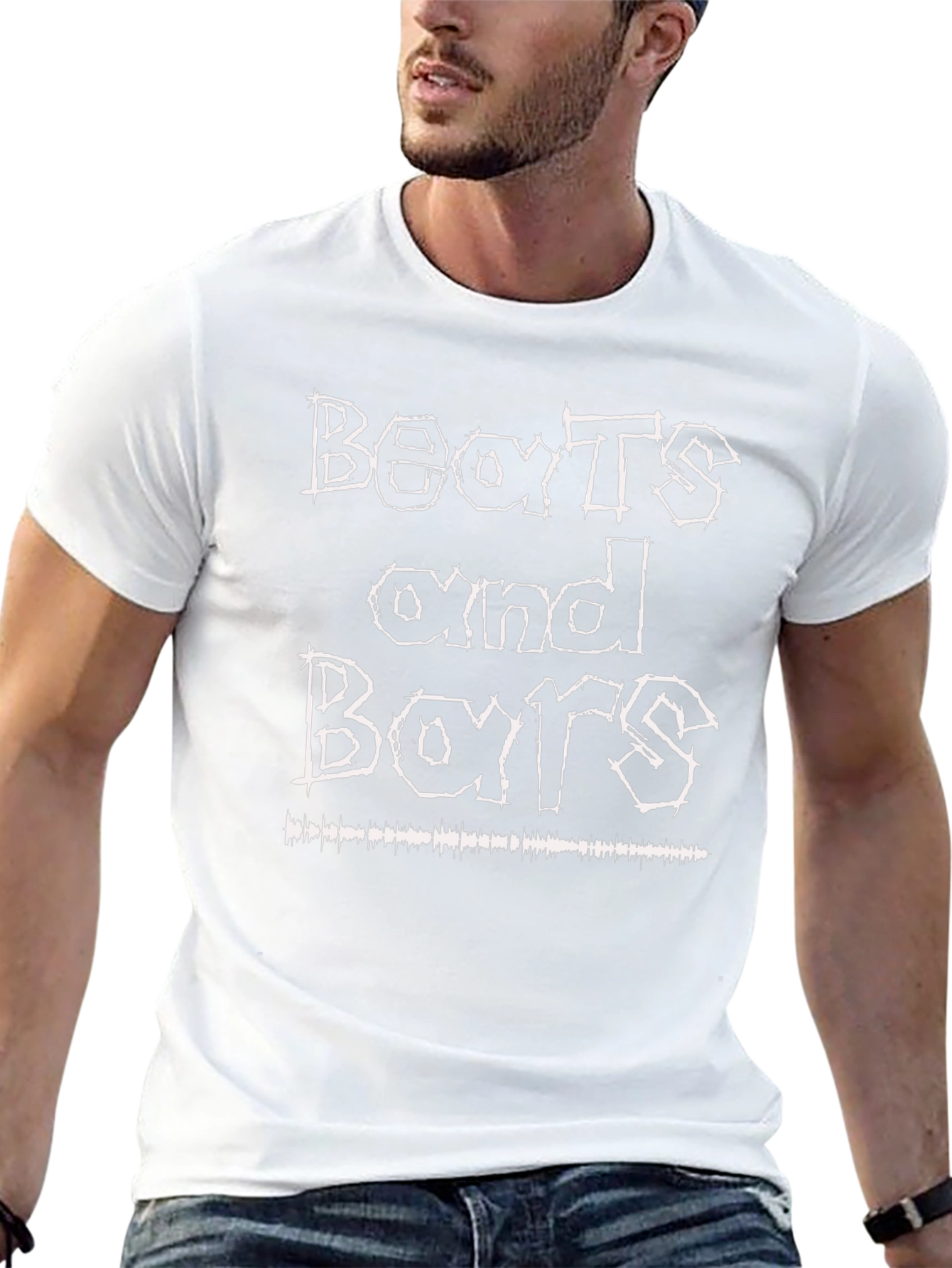Beats and Bars Graphic Tee - Black Cotton T-Shirt