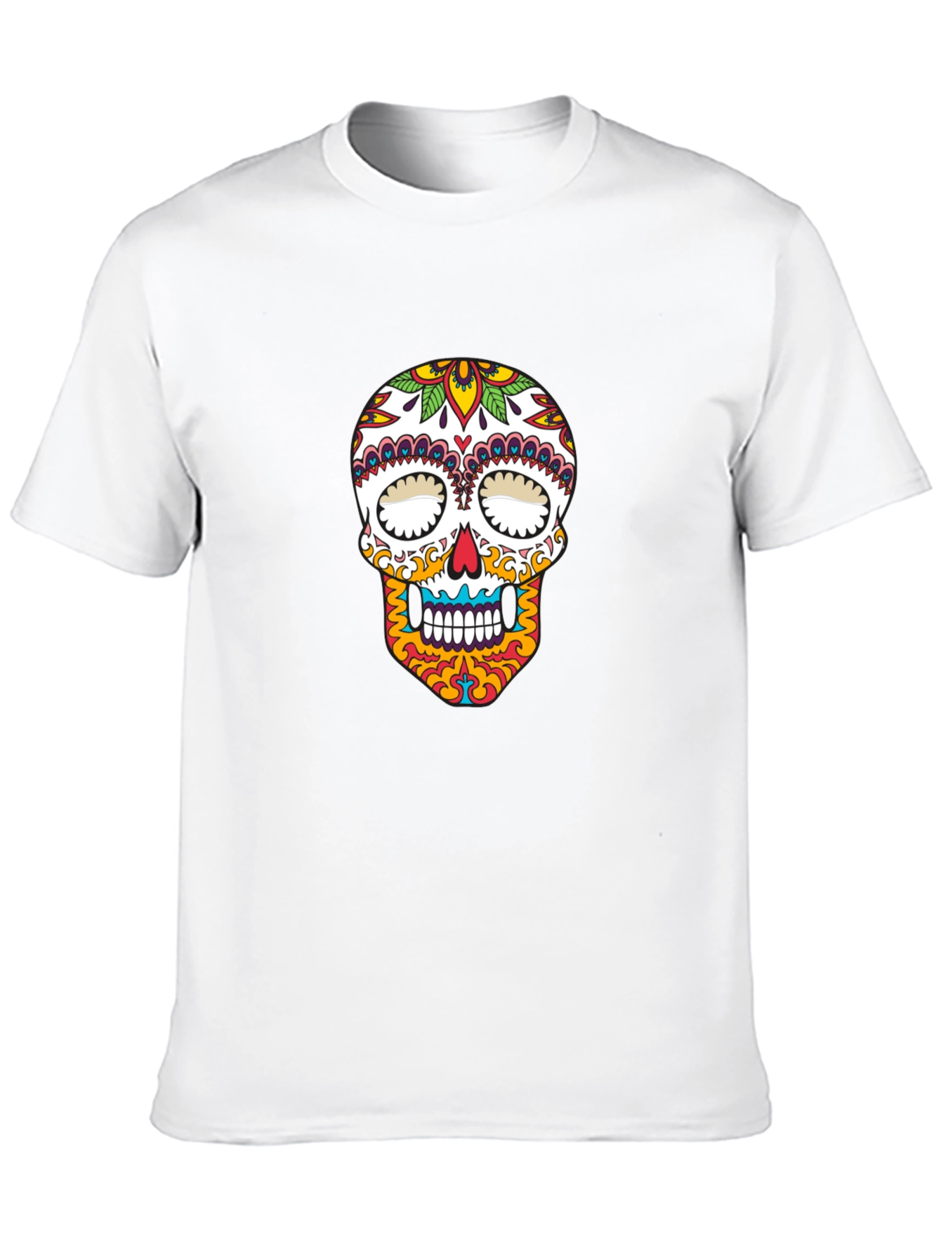 Sugar Skull Graphic T-Shirt - Black Cotton Tee