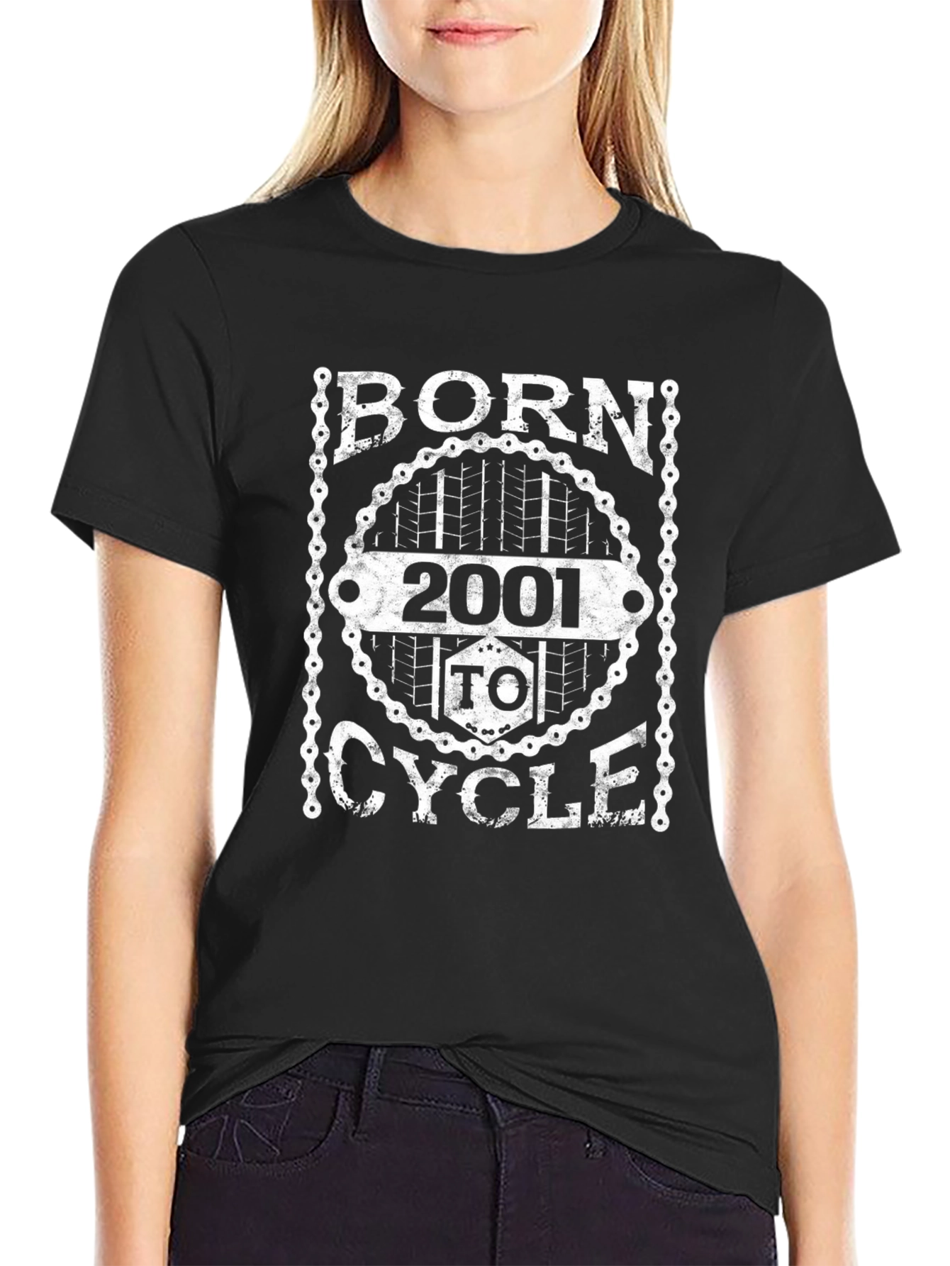 Born 2001 To Cycle Graphic Tee