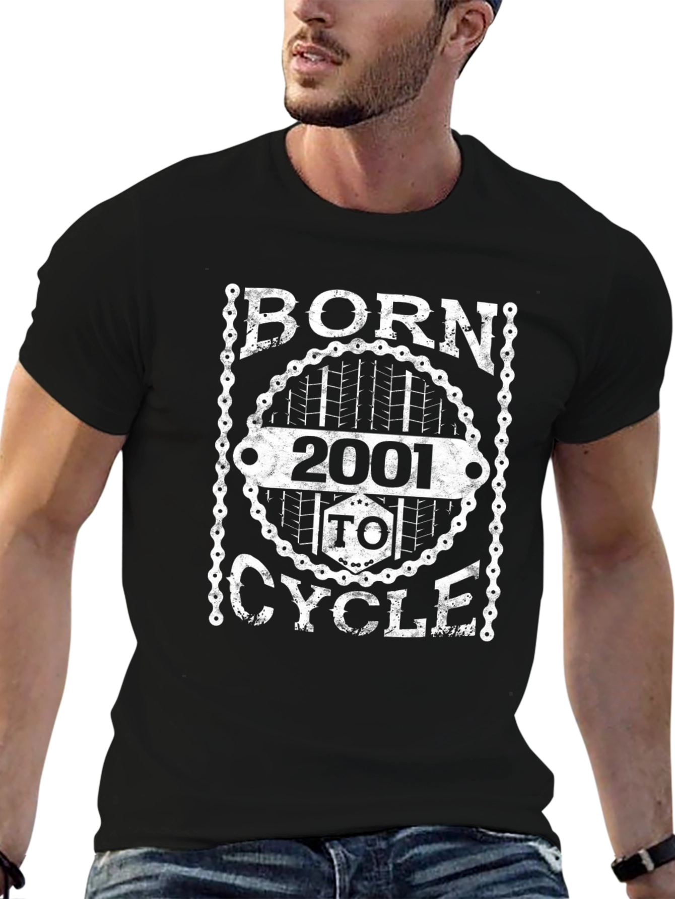 Born 2001 To Cycle Graphic Tee