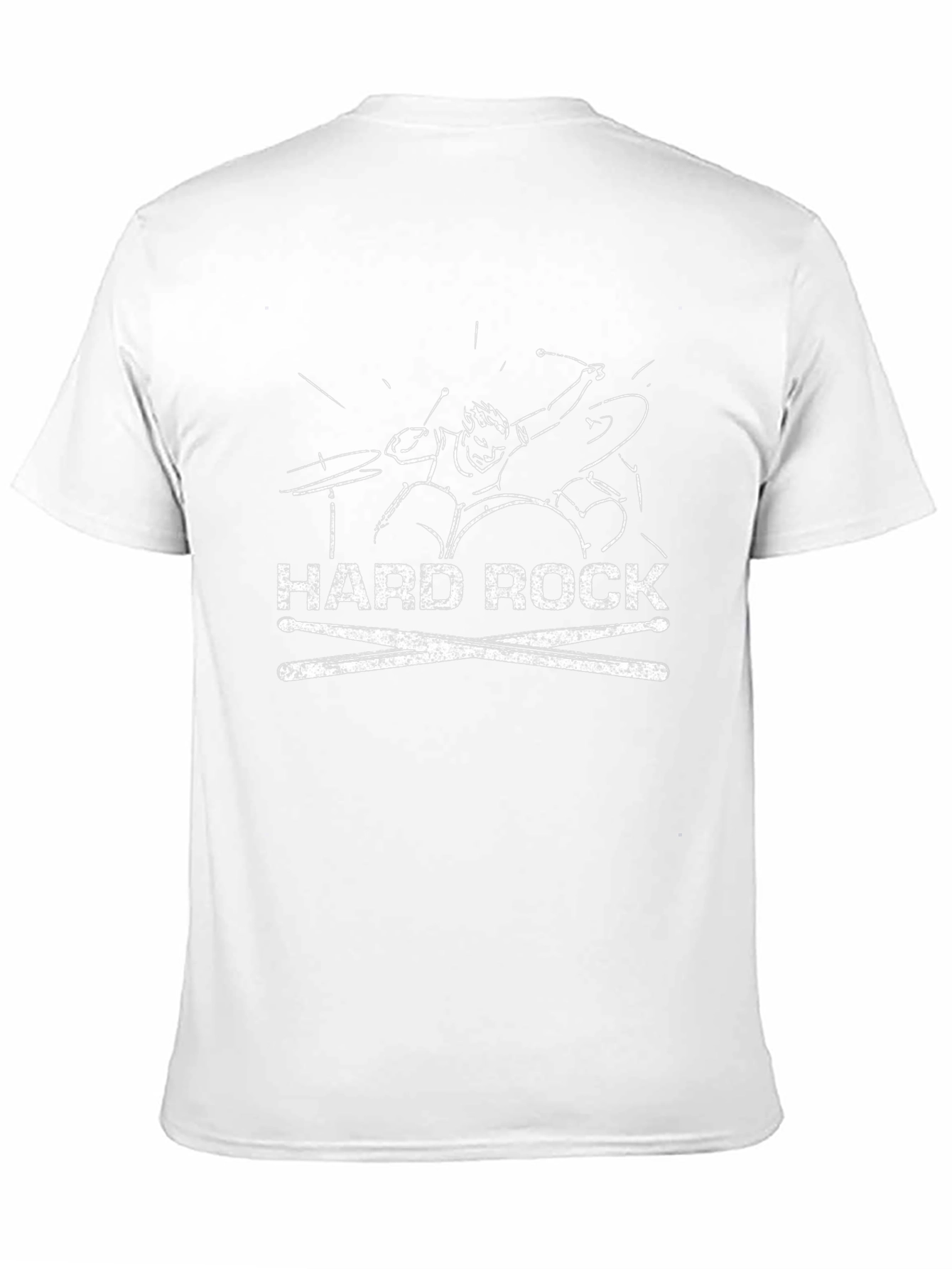 Hard Rock Drummer Graphic Tee - Black Cotton Shirt