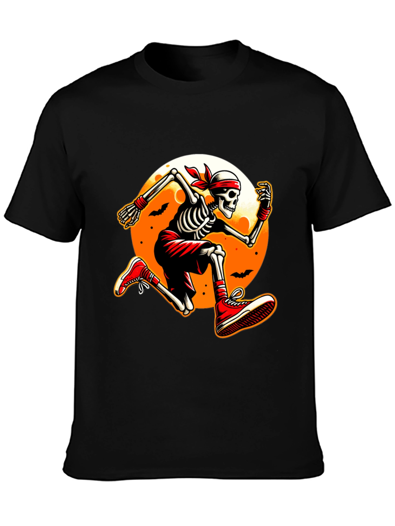 Skeleton Runner T-Shirt - Halloween Spooky Fun