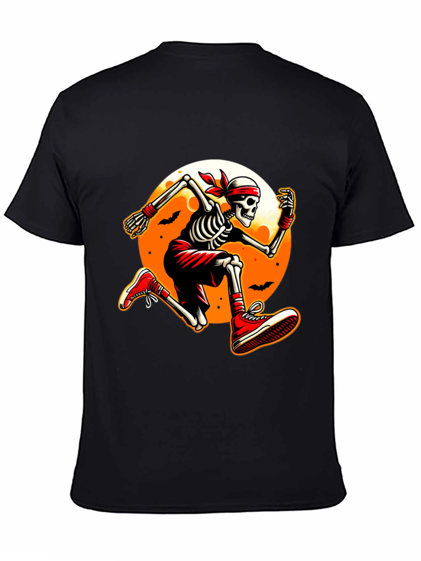 Skeleton Runner T-Shirt - Halloween Spooky Fun