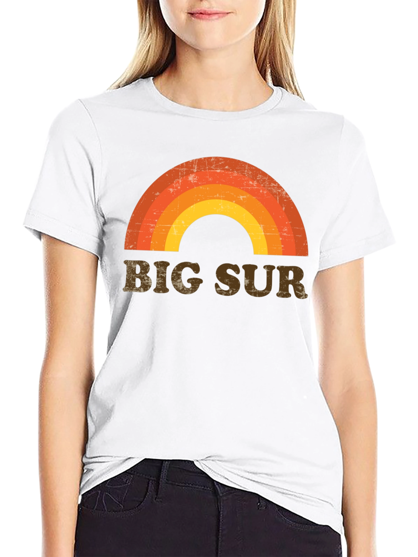 Retro Big Sur Rainbow Graphic T-Shirt