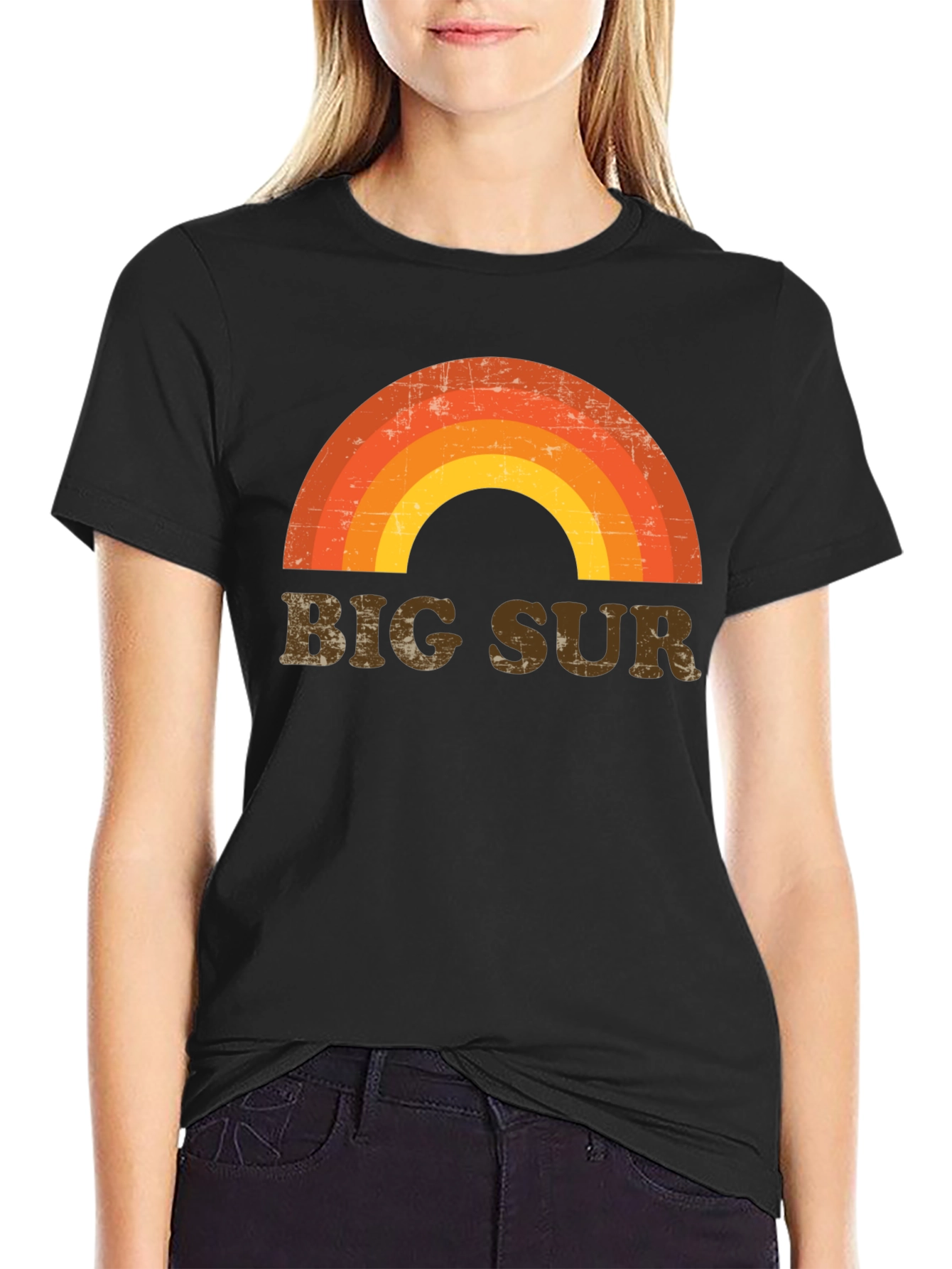 Retro Big Sur Rainbow Graphic T-Shirt