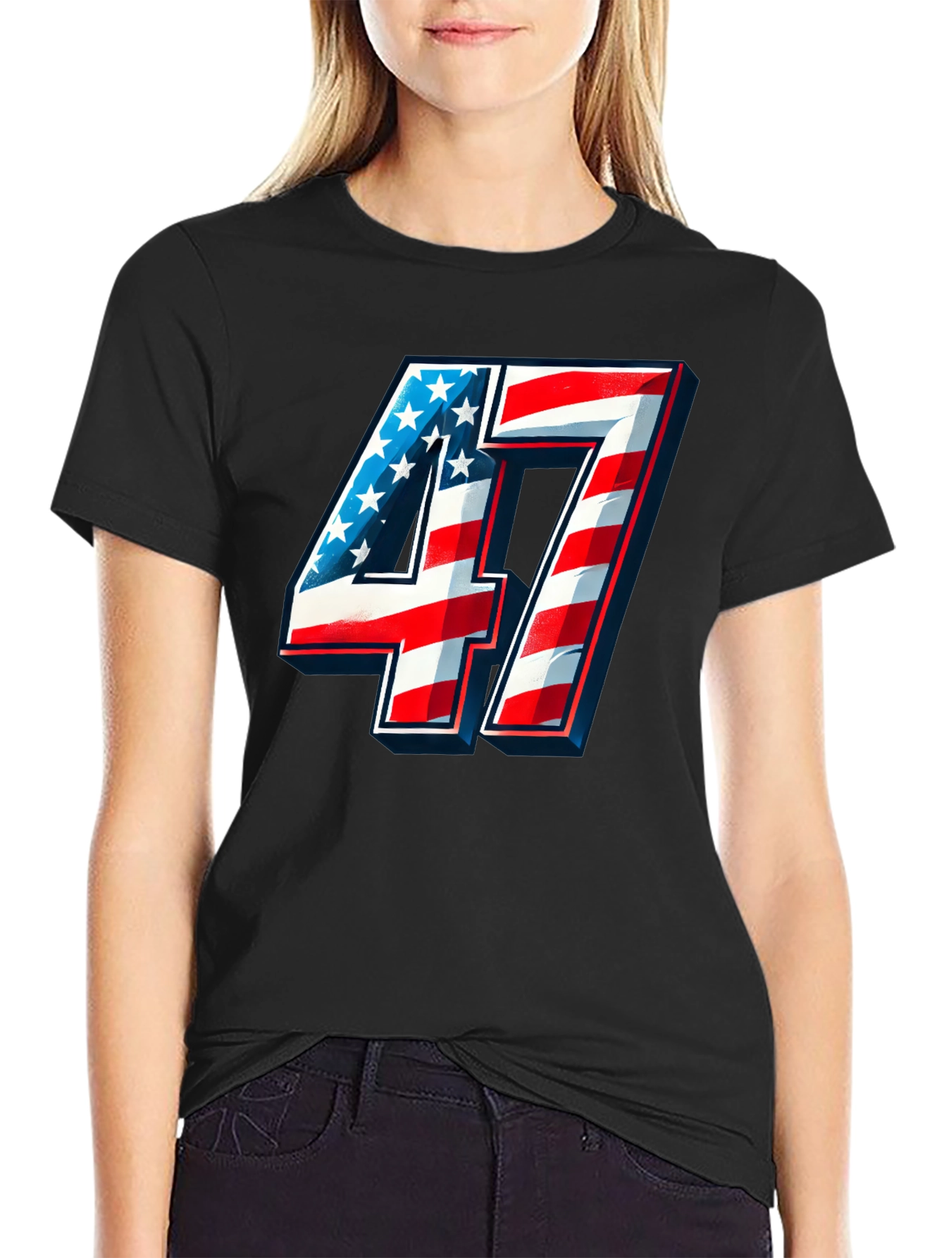 Patriotic Number 47 T-Shirt - Americana Graphic Tee