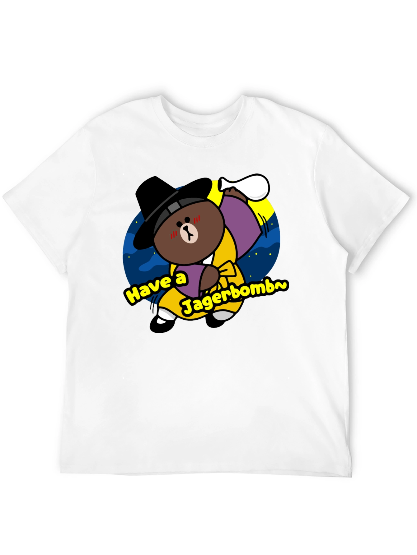 Funny Jagerbomb Bear Graphic T-Shirt - Novelty Tee