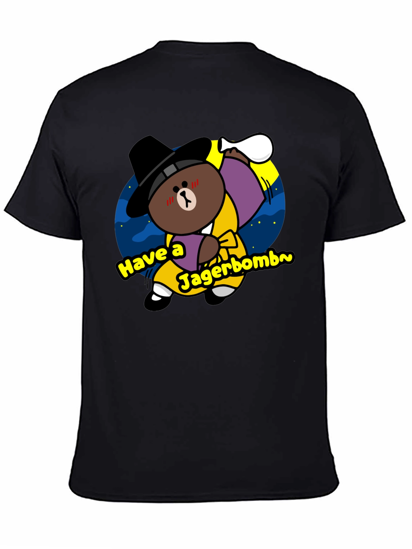 Funny Jagerbomb Bear Graphic T-Shirt - Novelty Tee
