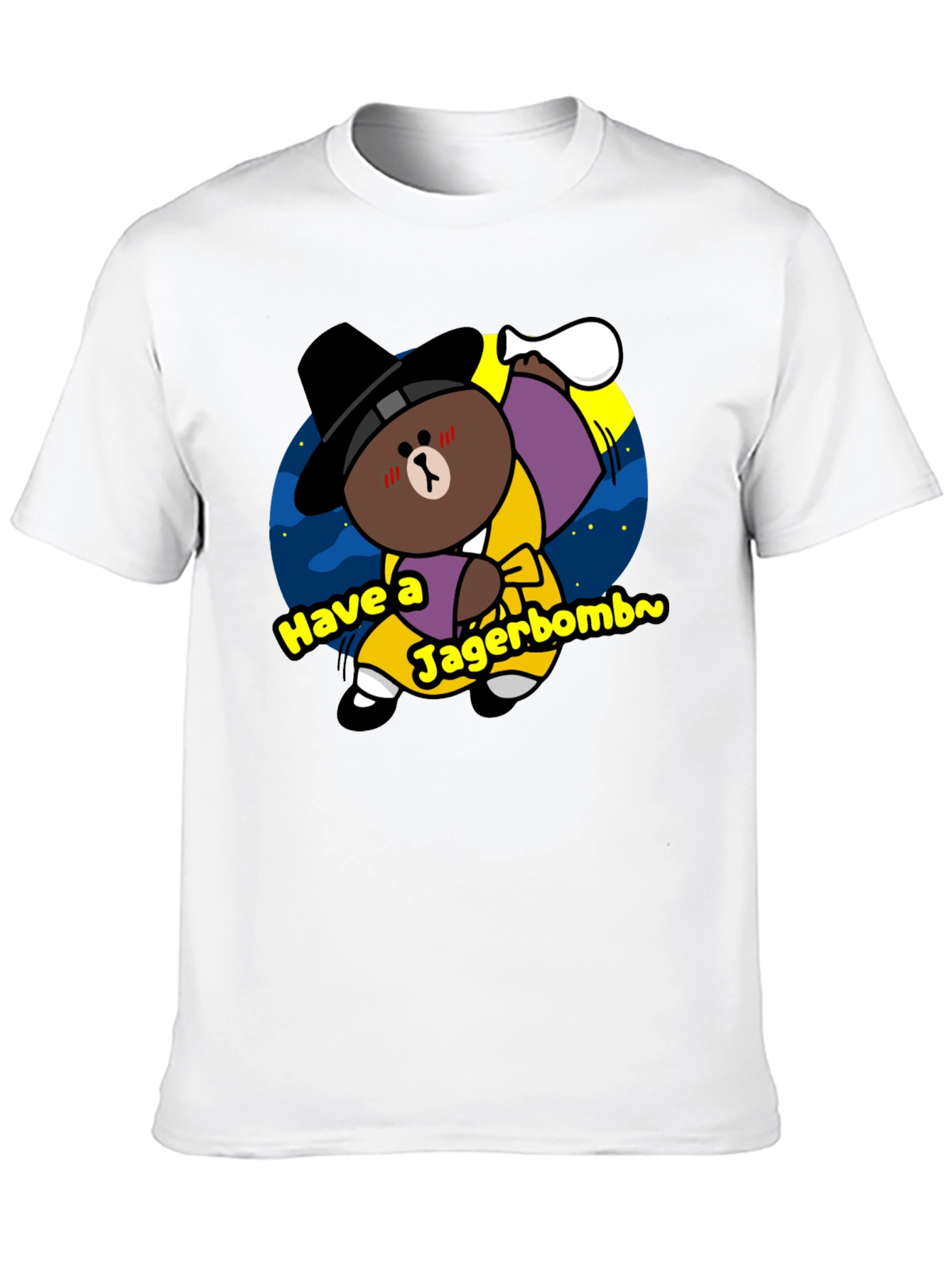 Funny Jagerbomb Bear Graphic T-Shirt - Novelty Tee