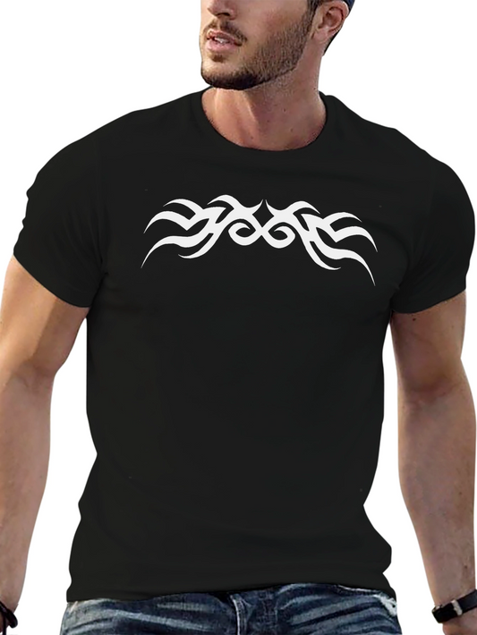 Tribal Tattoo Graphic Black T-Shirt