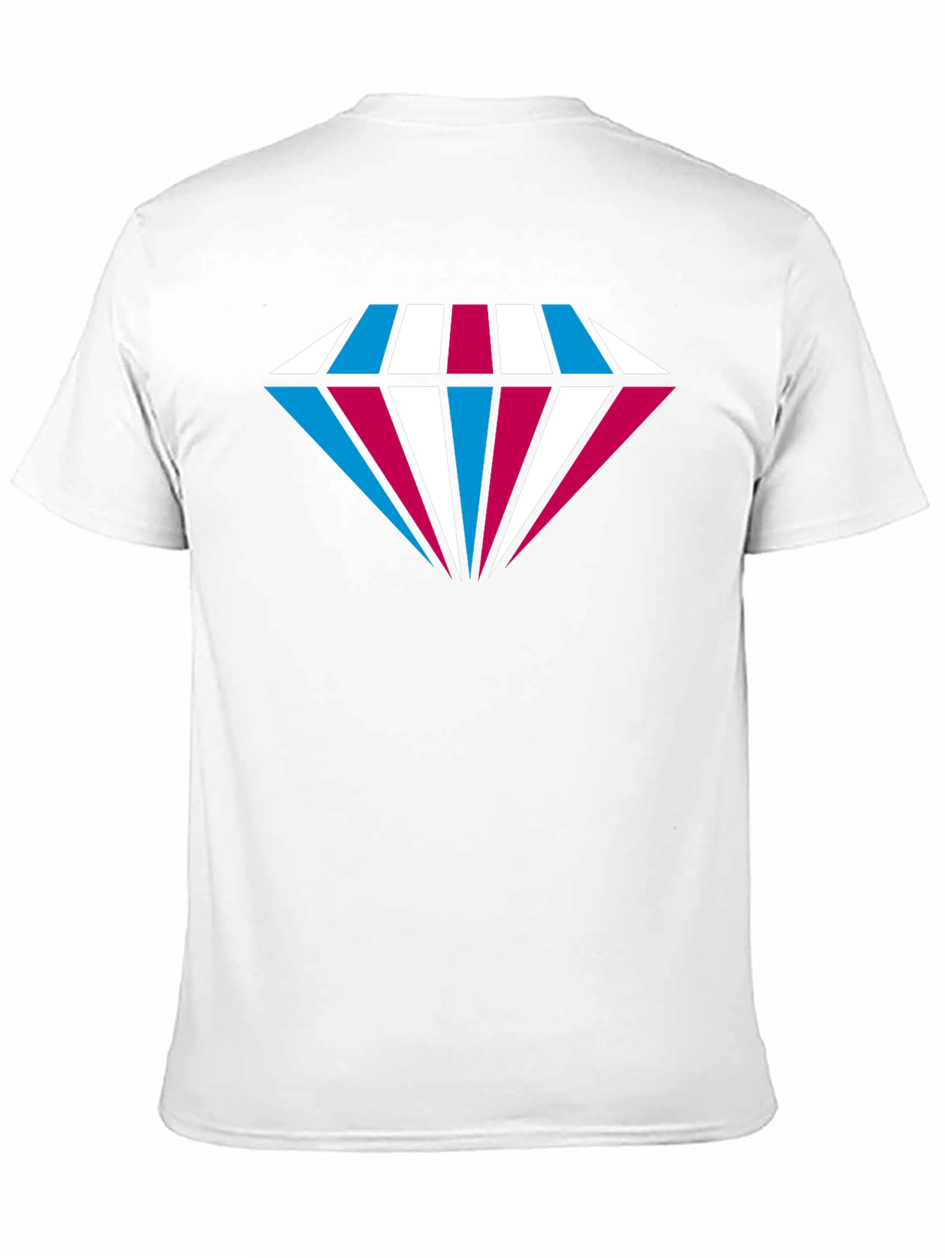 Diamond Pattern Graphic Black Tee Shirt