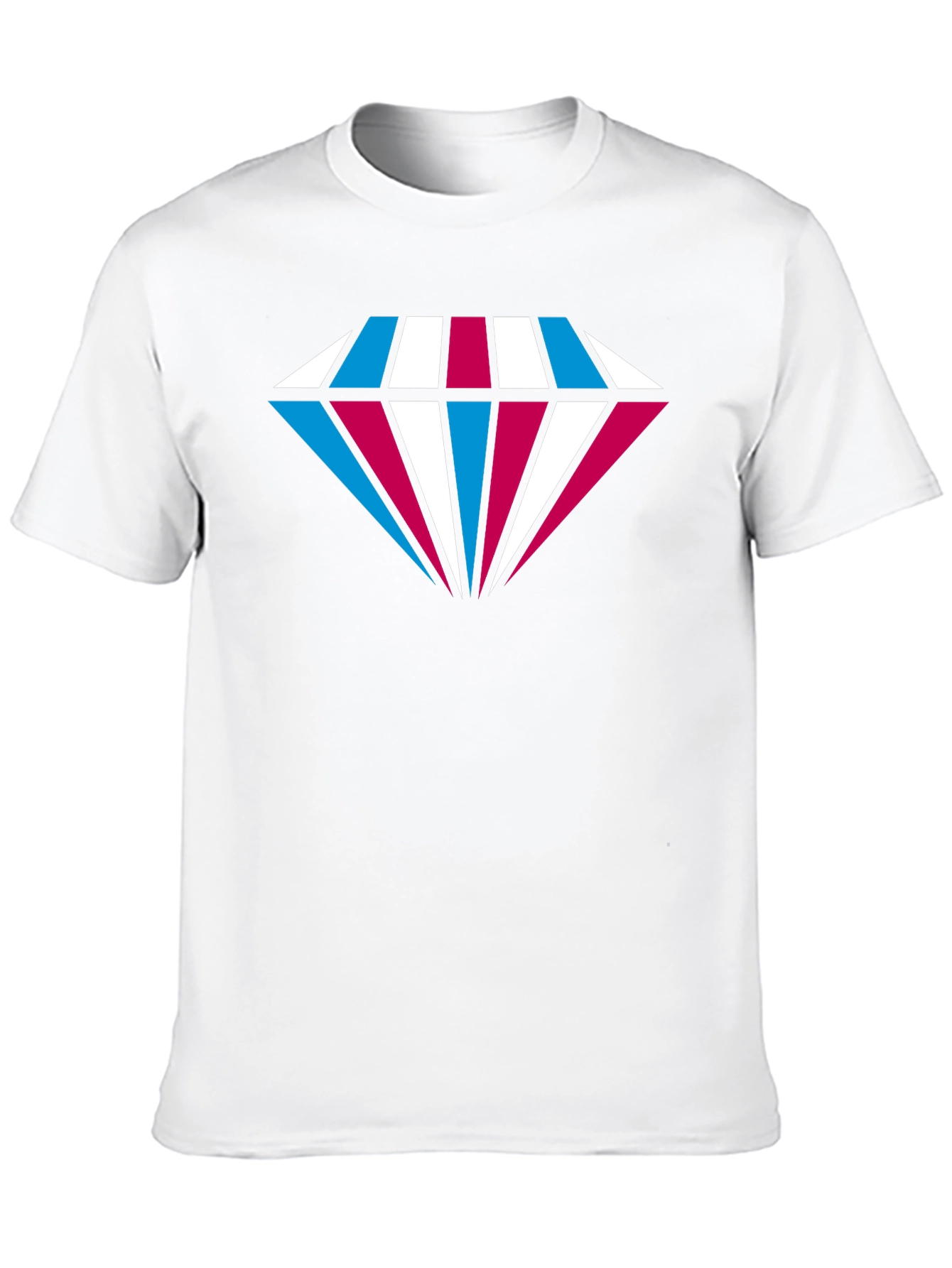 Diamond Pattern Graphic Black Tee Shirt