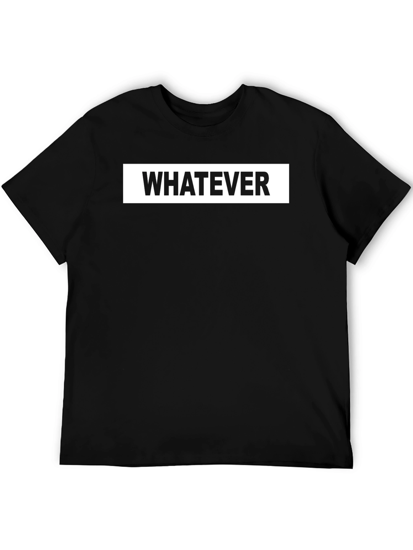 Whatever Graphic Tee - Casual Black T-Shirt