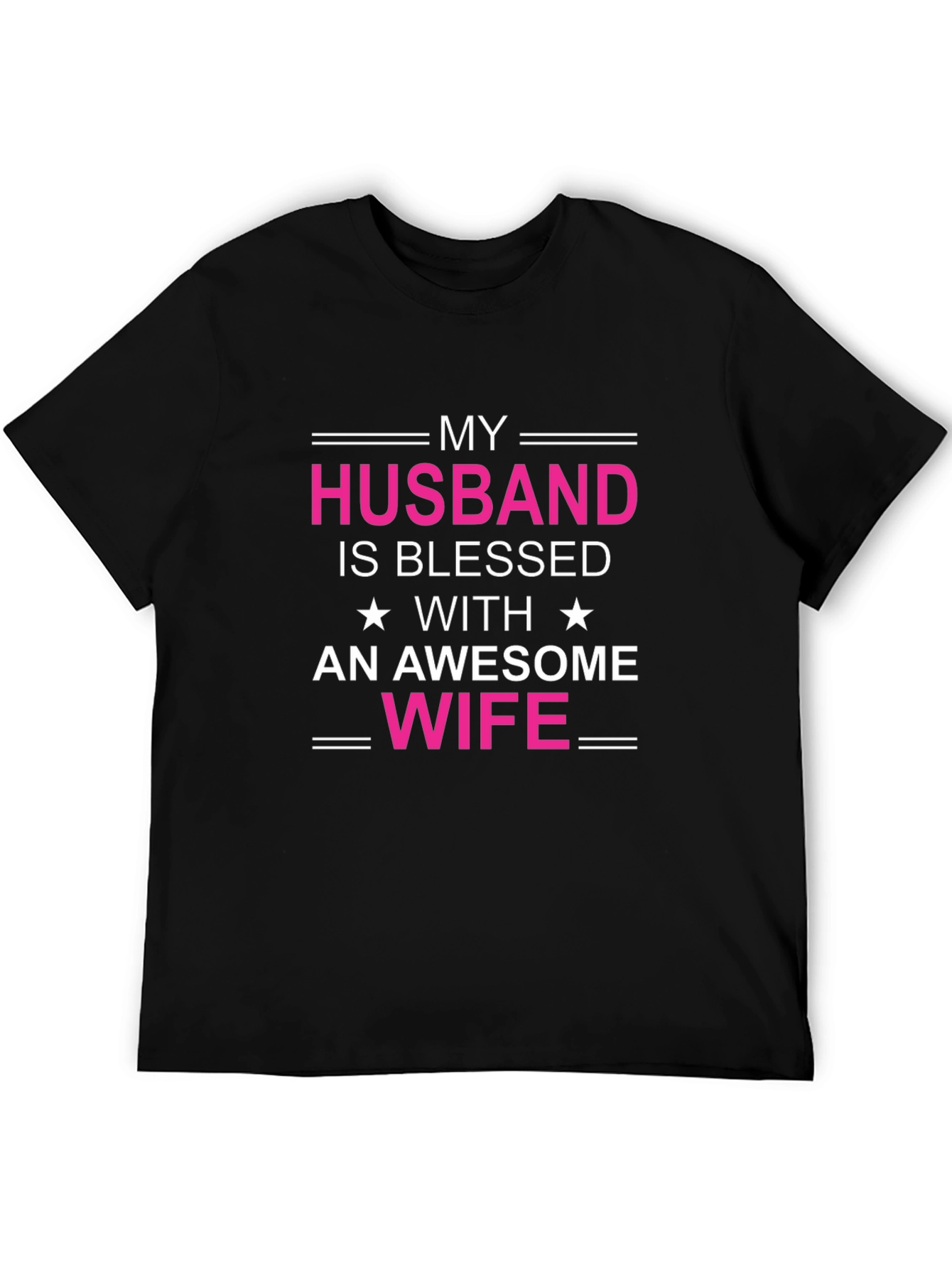Husband Blessed with Awesome Wife Graphic T-Shirt