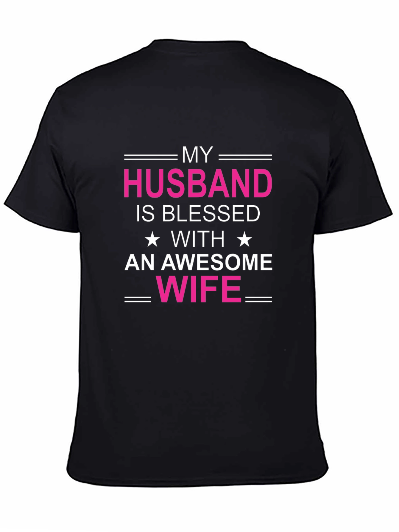 Husband Blessed with Awesome Wife Graphic T-Shirt