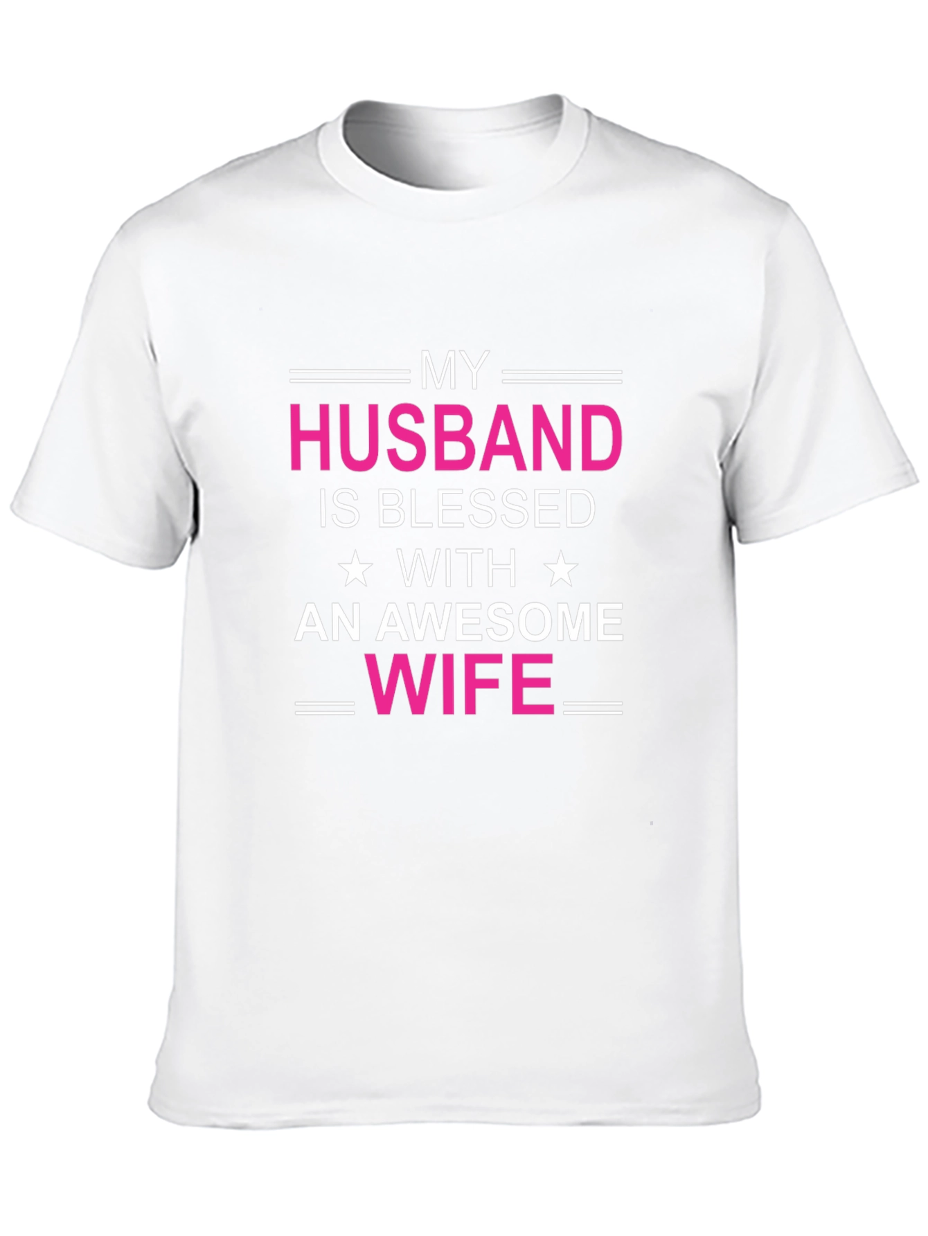 Husband Blessed with Awesome Wife Graphic T-Shirt