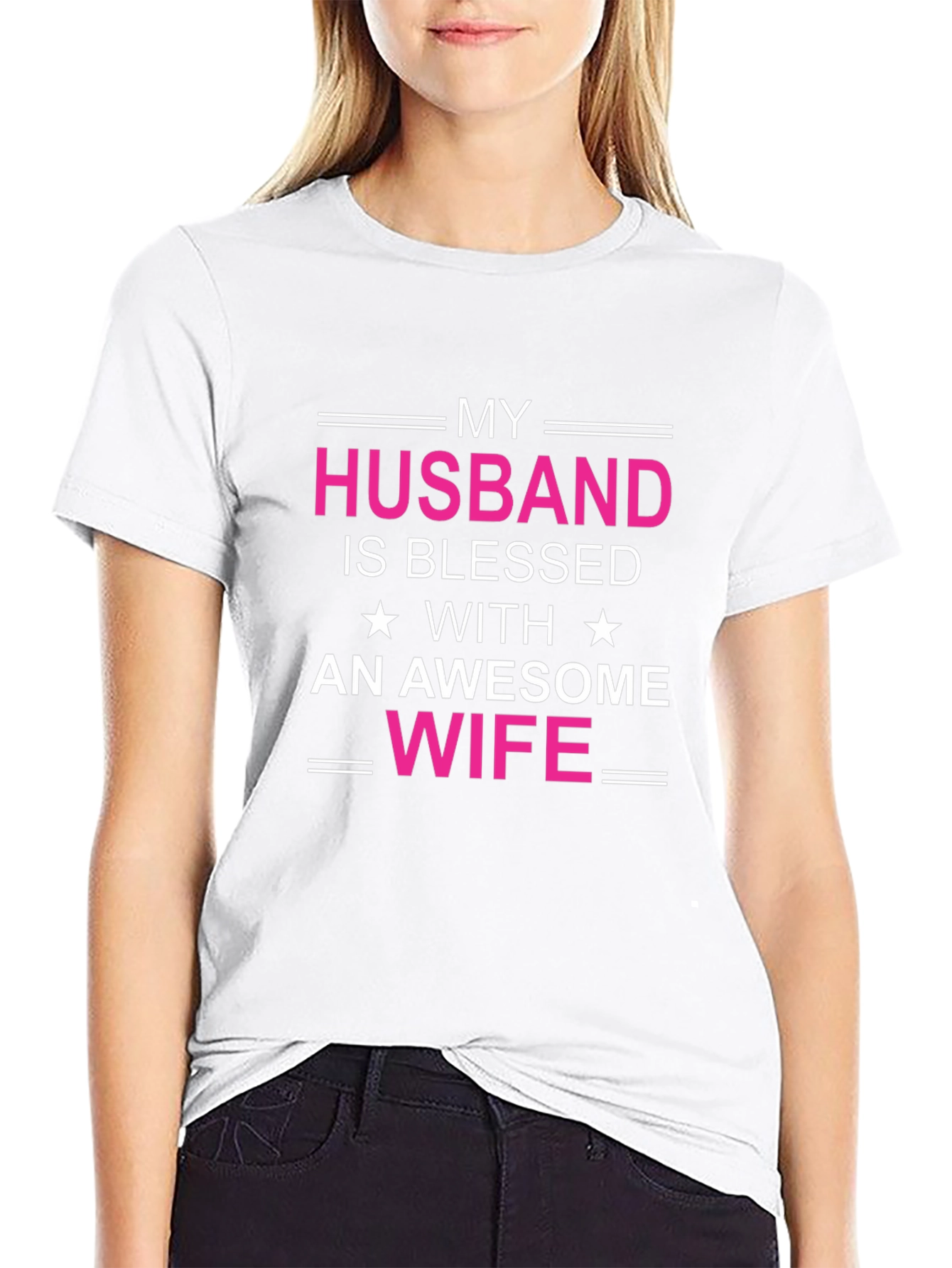 Husband Blessed with Awesome Wife Graphic T-Shirt