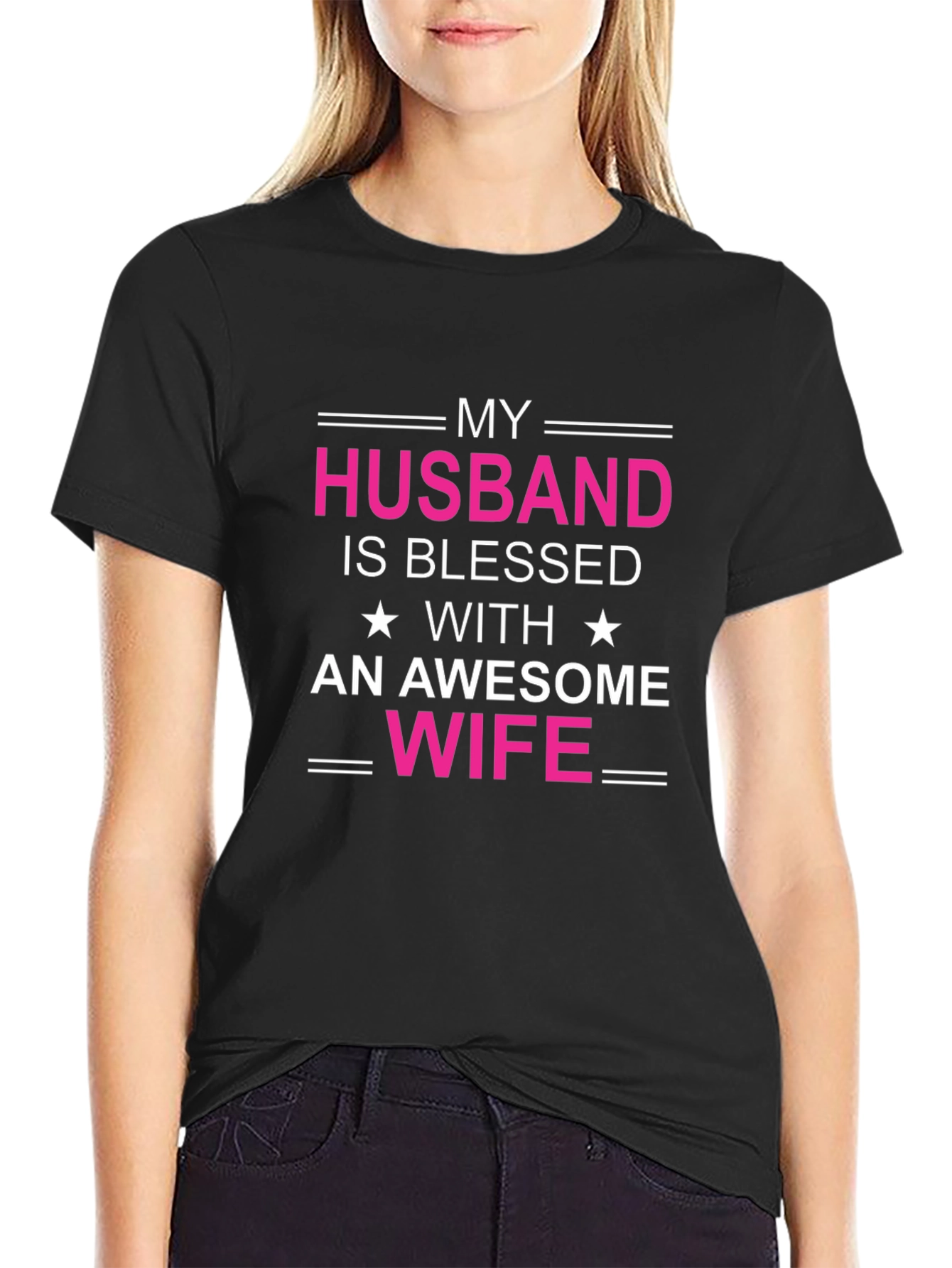 Husband Blessed with Awesome Wife Graphic T-Shirt