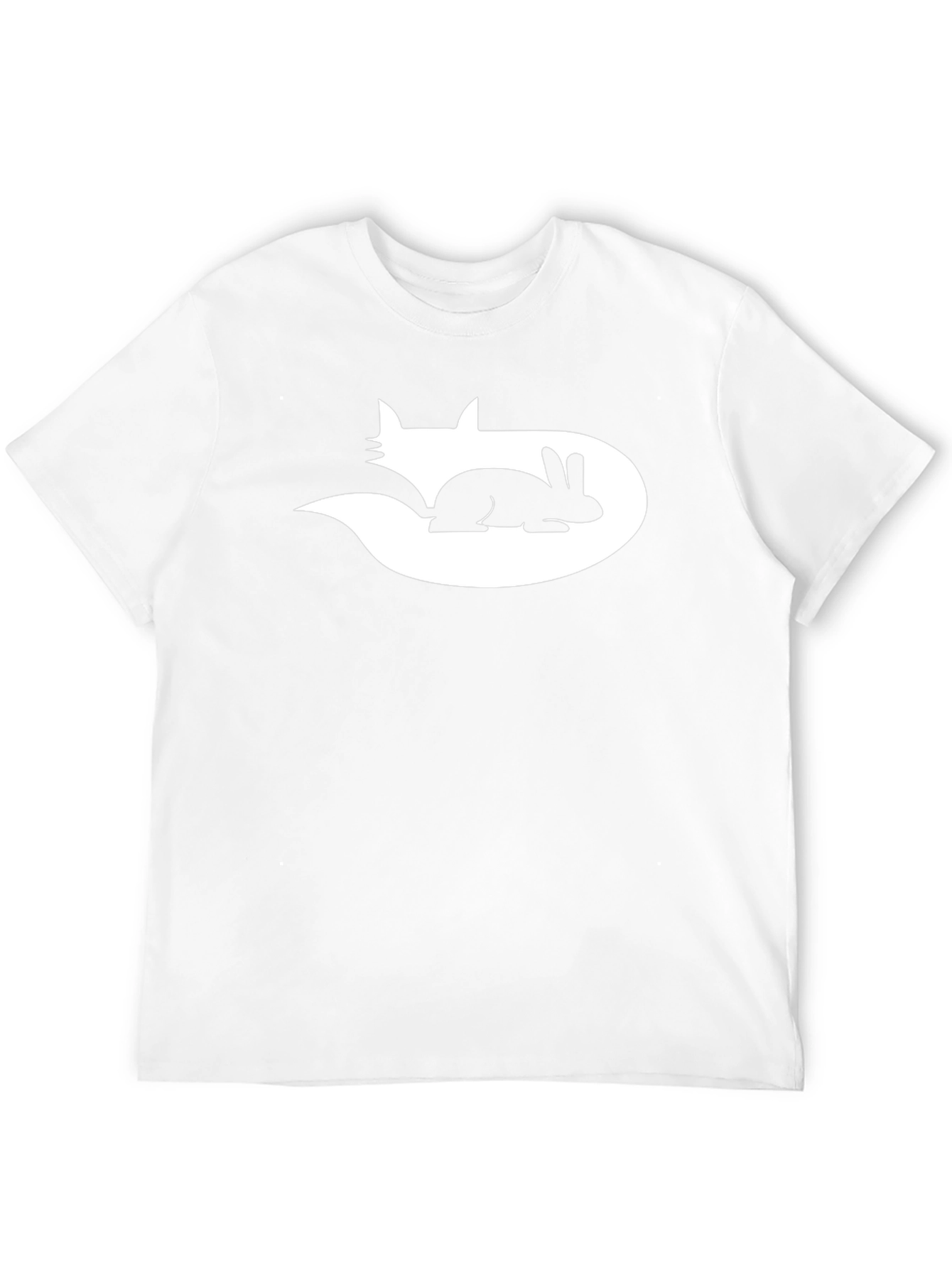 Yin Yang Fox and Rabbit Graphic T-Shirt