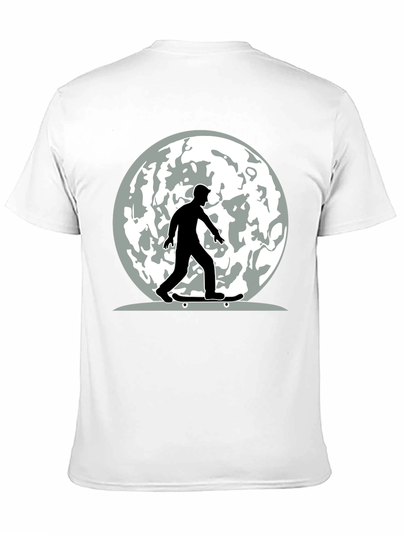 Skateboarder Moon Graphic Tee - Cool Casual Style