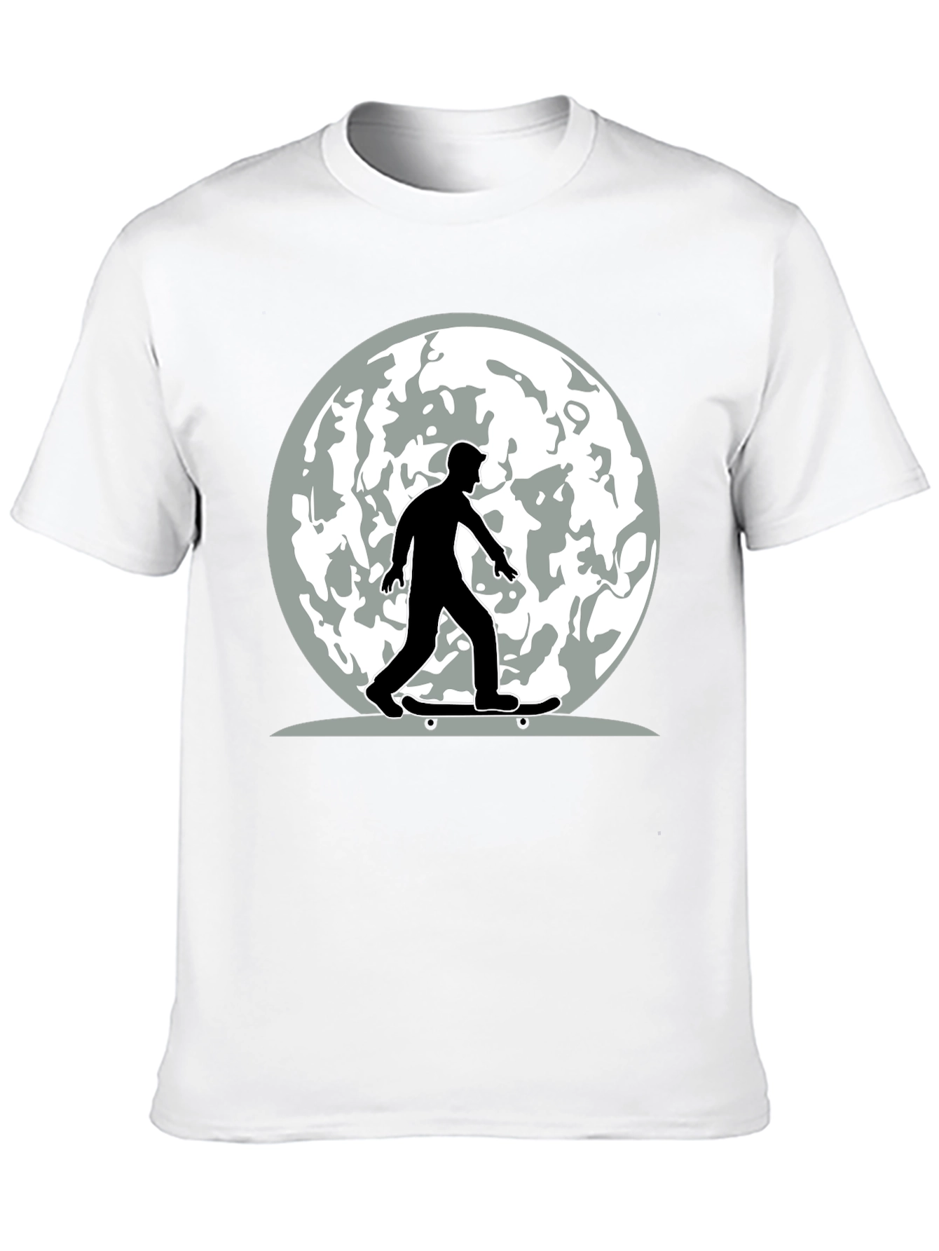 Skateboarder Moon Graphic Tee - Cool Casual Style