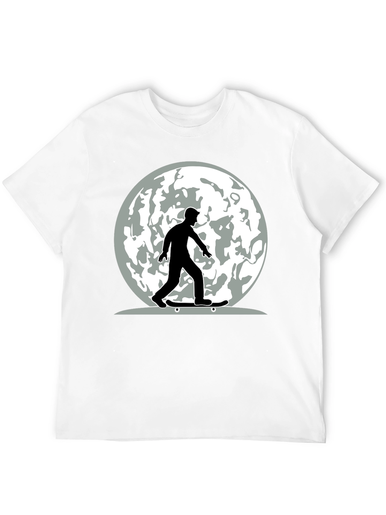 Skateboarder Moon Graphic Tee - Cool Casual Style