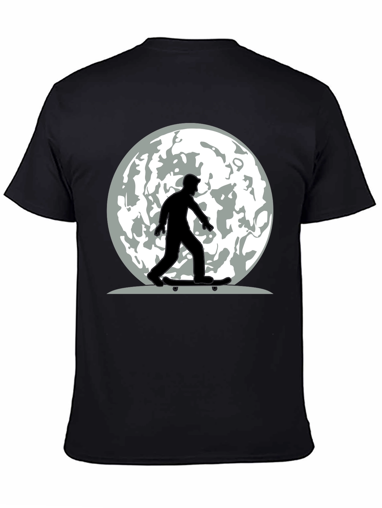 Skateboarder Moon Graphic Tee - Cool Casual Style