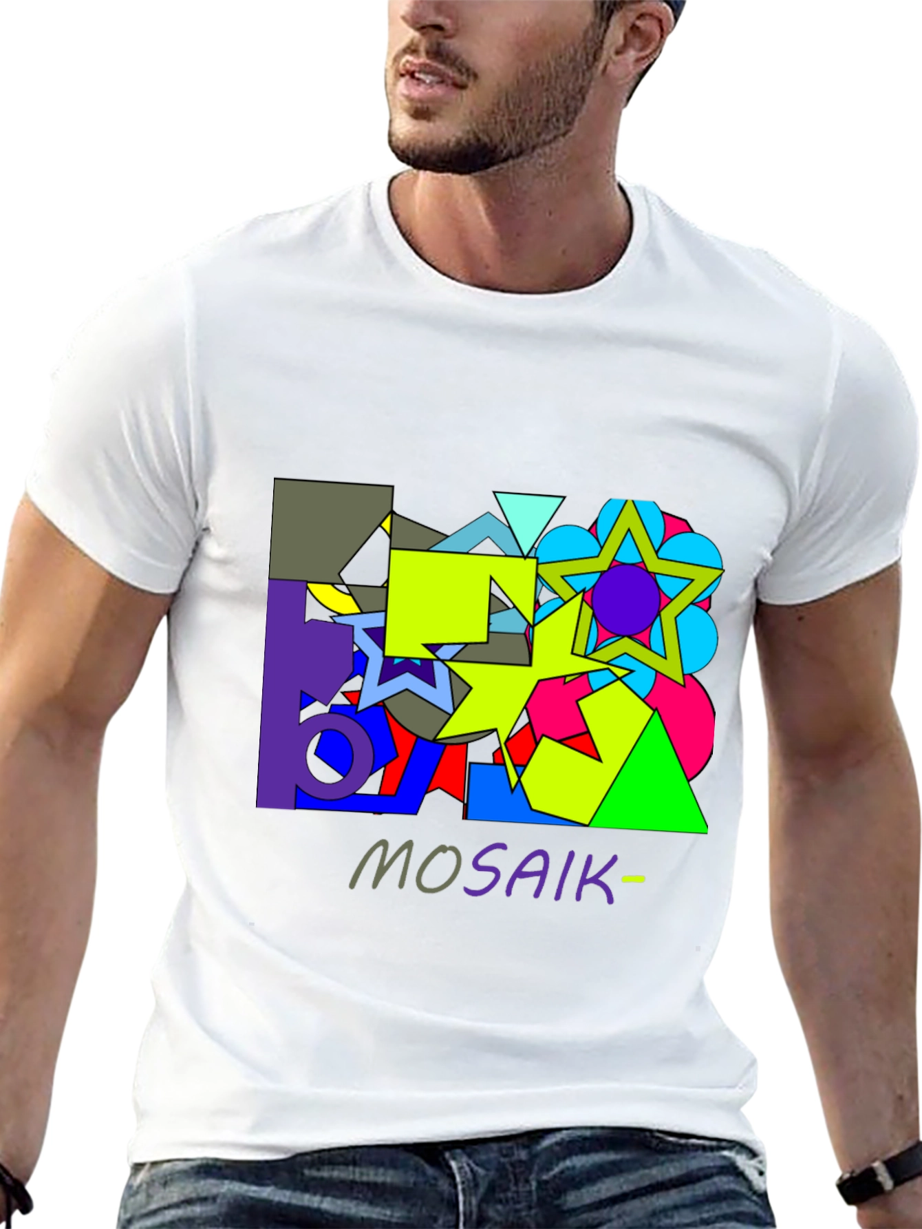 Abstract Geometric Mosaic Graphic T-Shirt - Unisex