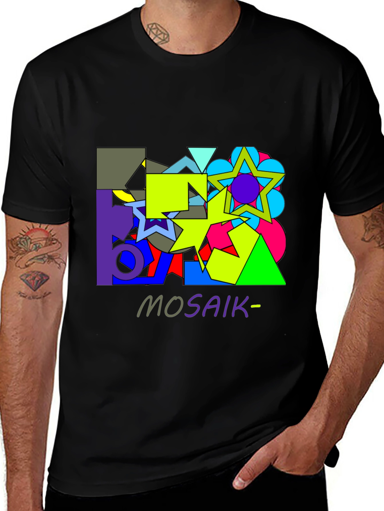 Abstract Geometric Mosaic Graphic T-Shirt - Unisex