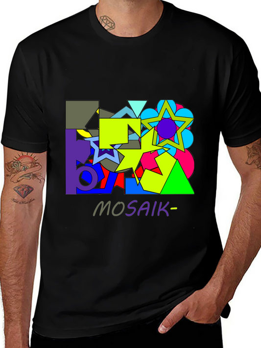 Abstract Geometric Mosaic Graphic T-Shirt - Unisex