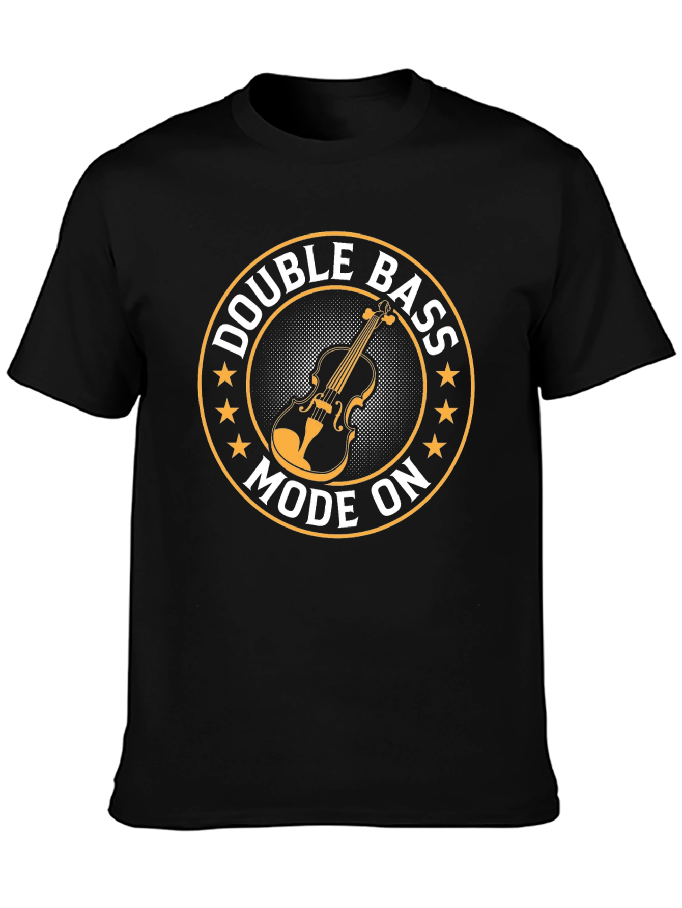 Double Bass Mode On Black T-Shirt