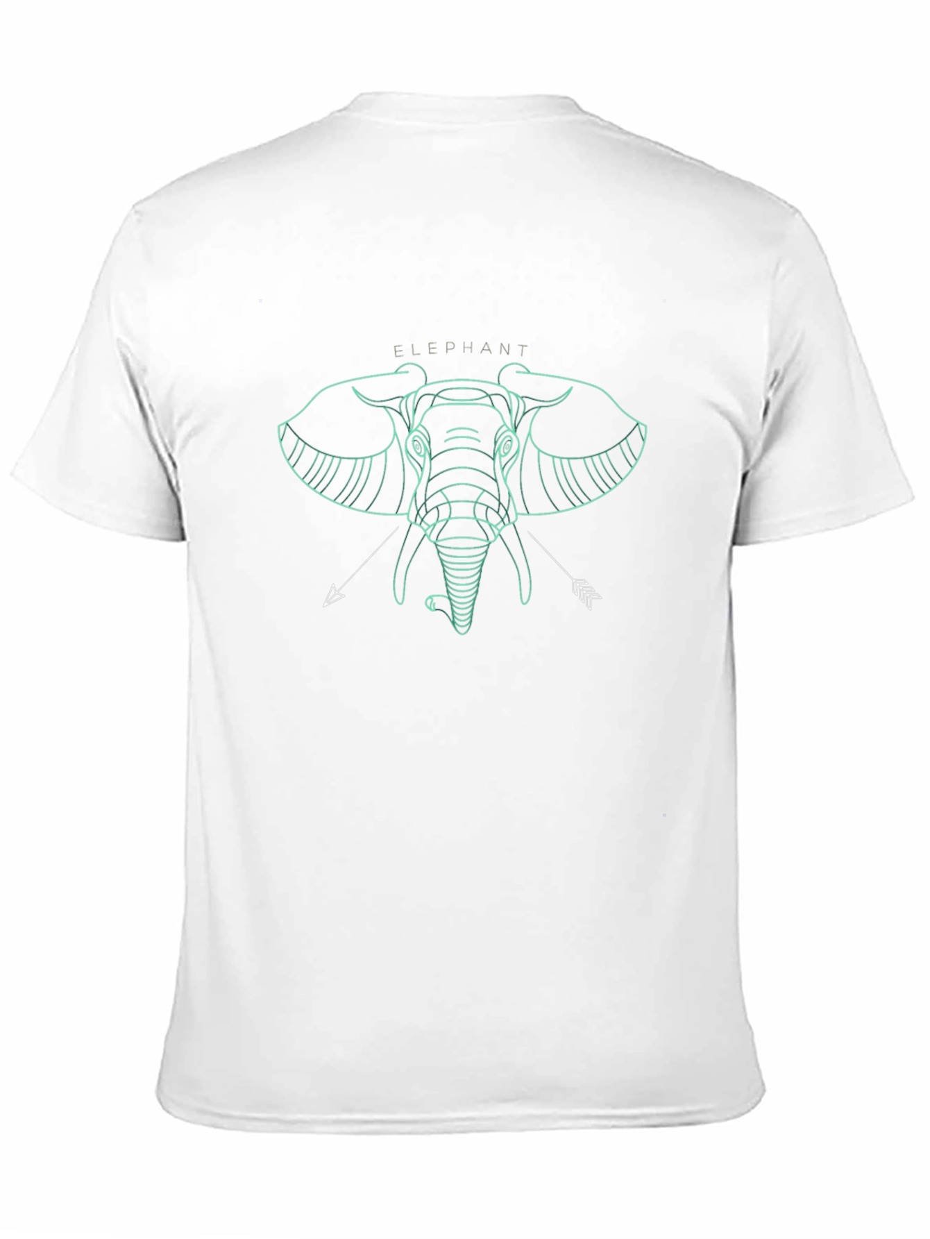 Geometric Elephant Graphic Tee - Unisex Black T-Shirt